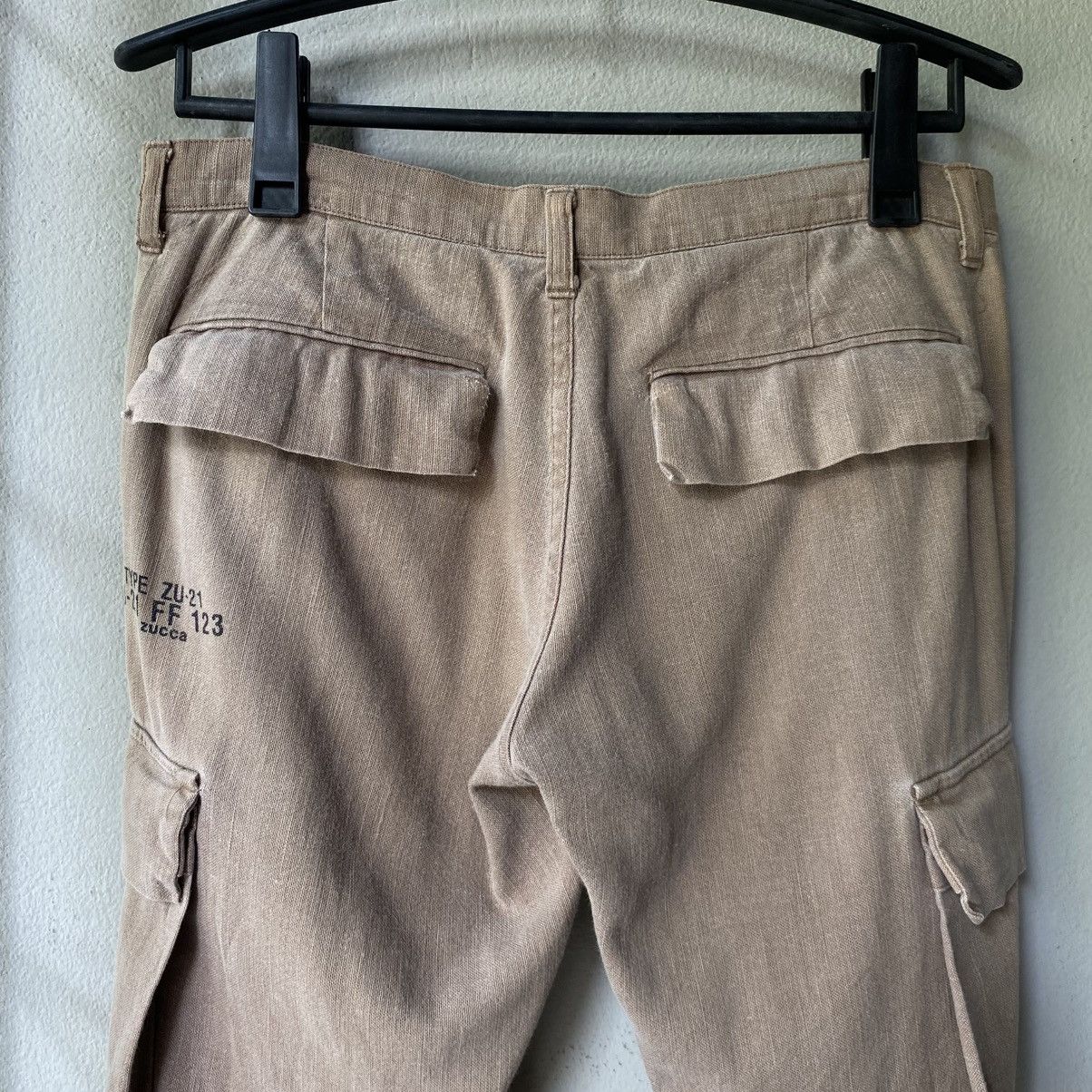 Zucca ZUCCA Khaki Straight-Leg Cargo Pants Size US 33 - 6 Thumbnail