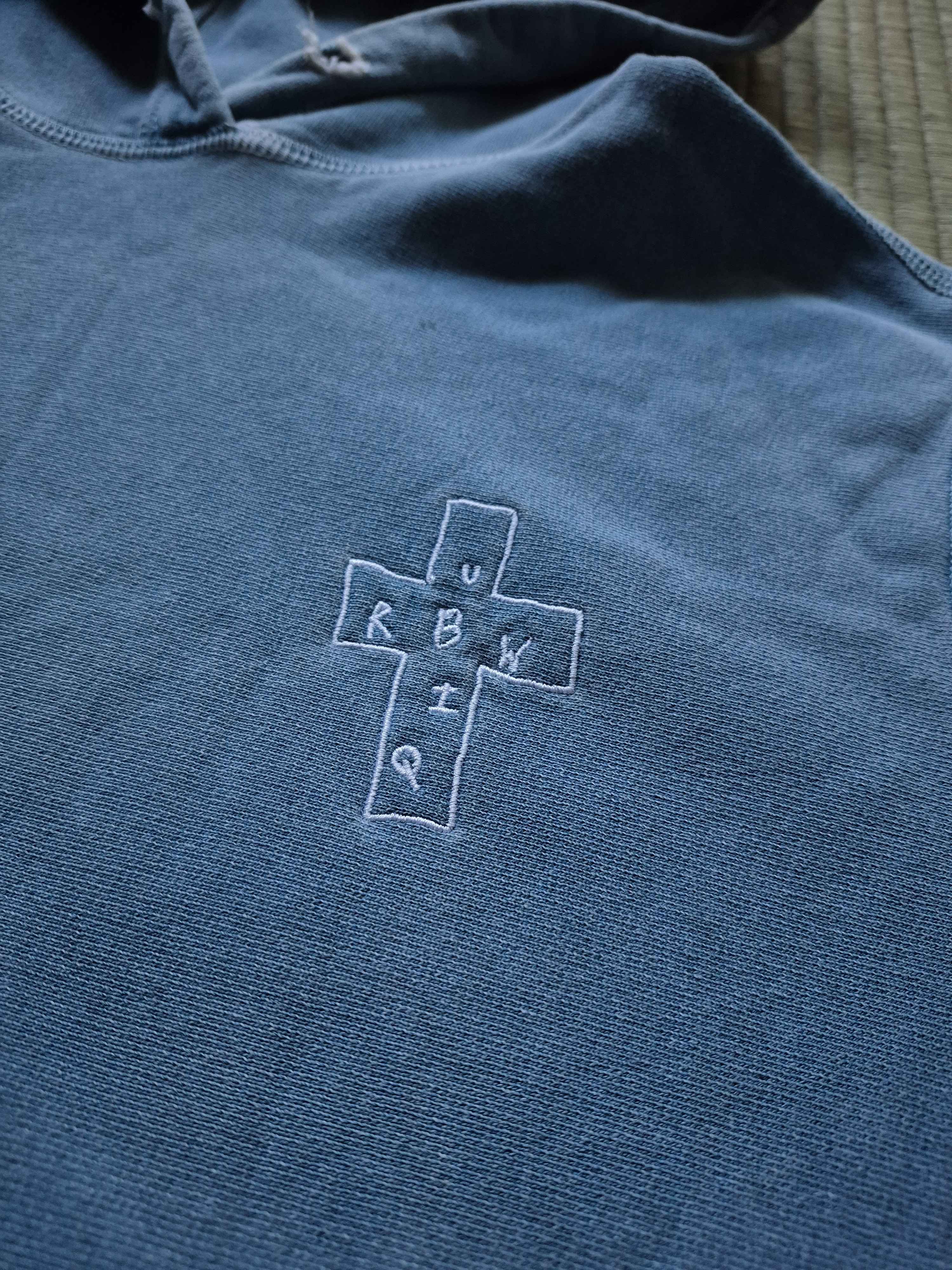 Raised By Wolves Raised by Wolves x Ubiq Overdyed Embroidered Cross Hoodie Size US S / EU 44-46 / 1 - 3 Thumbnail