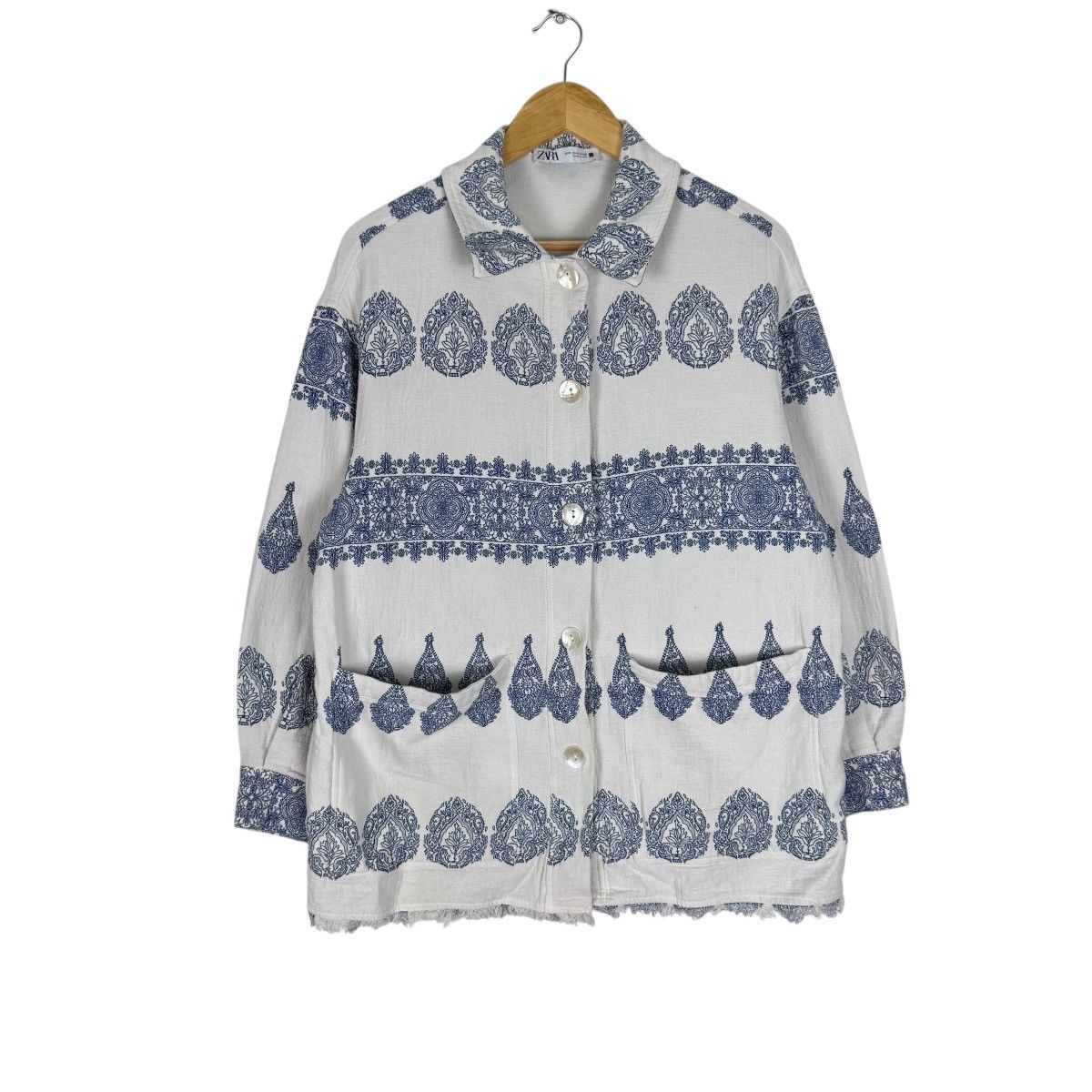 Zara 🌟ZARA PAISLEY BUTTON JACKET Size M / US 6-8 / IT 42-44 - 5 Thumbnail