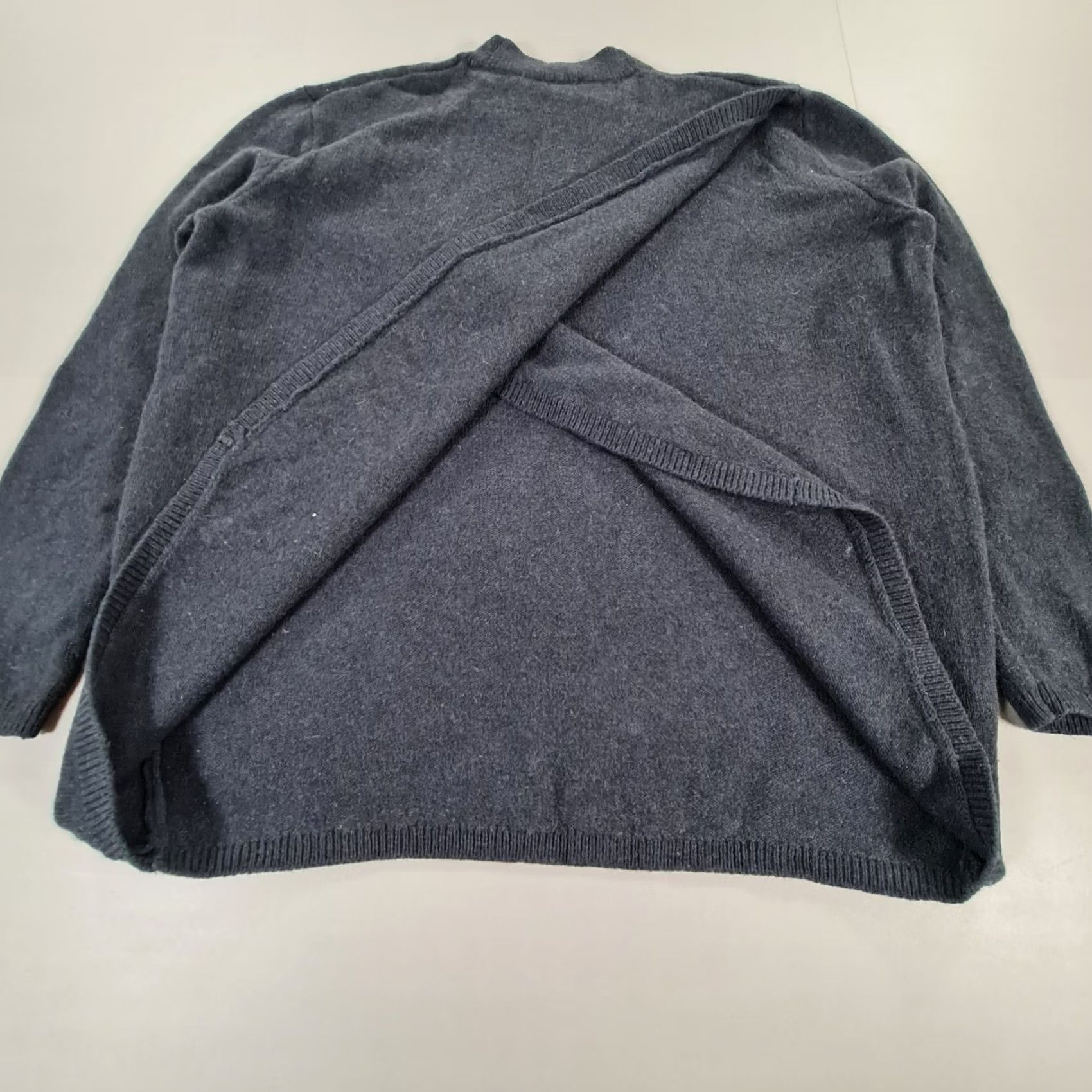 Cos COS Jumper Womens Medium Navy Blue 100% Wool Knit Relaxed Fit Open Back Size M / US 6-8 / IT 42-44 - 6 Thumbnail