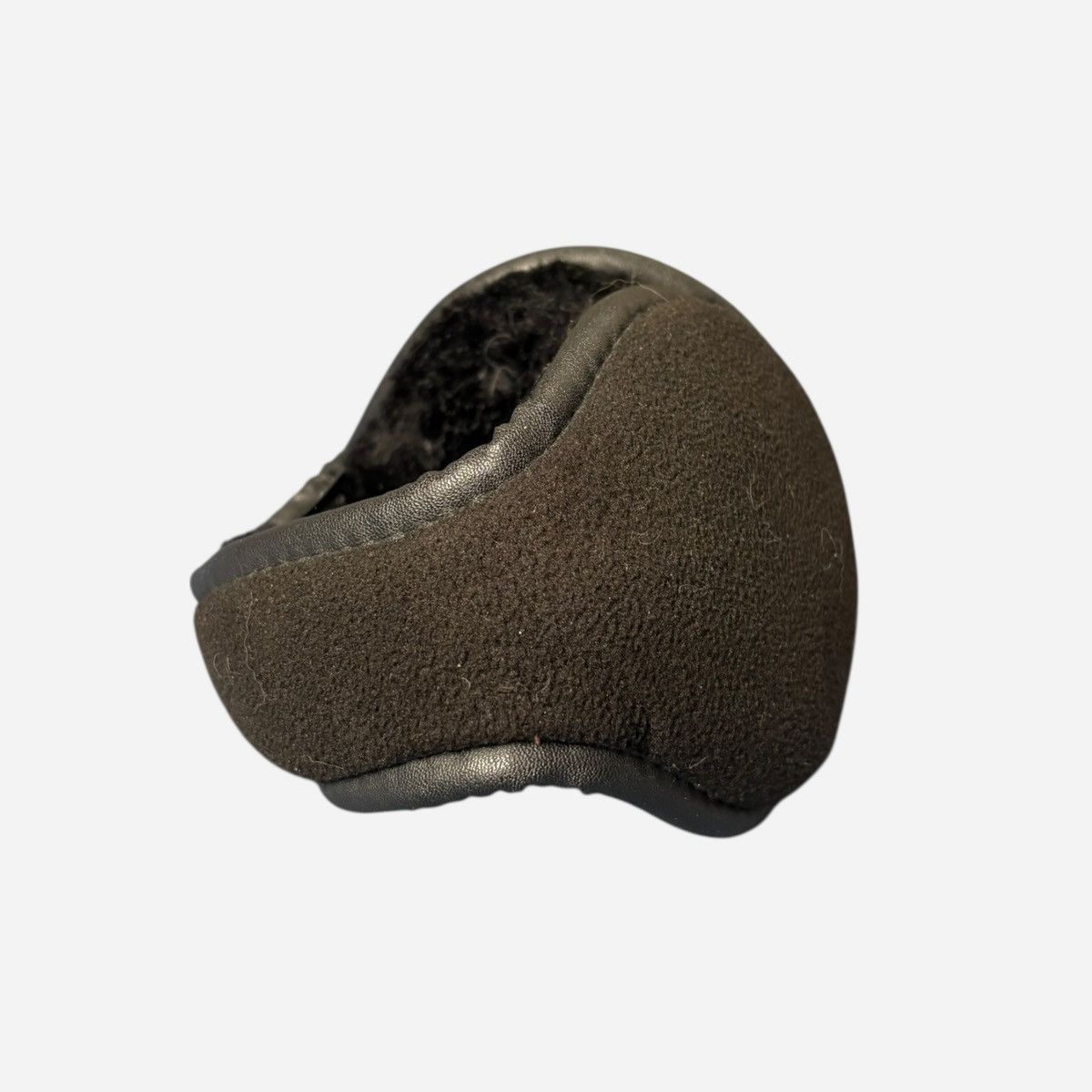 Other Ear Band Unisex Black Fleece and Fur Ear Warmers Sz OS Size ONE SIZE - 2 Thumbnail