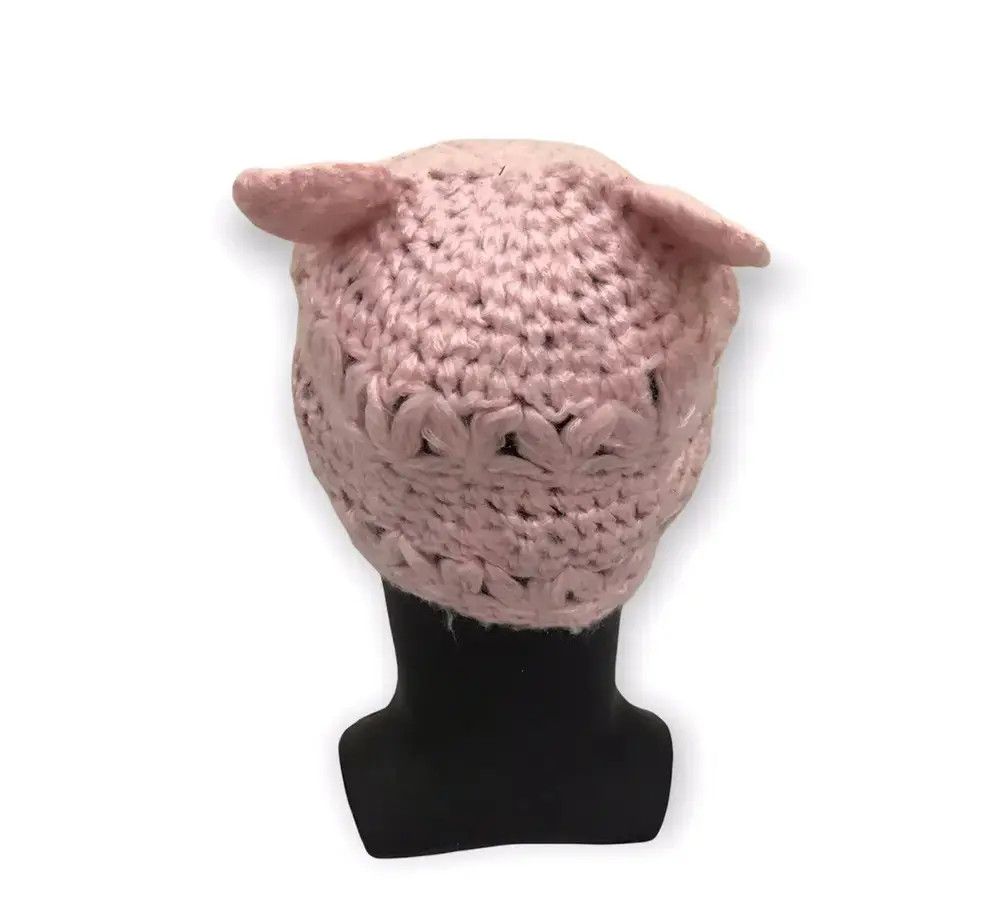 Japanese Brand Bunny Horn Earflap Knit Beanie Hat Size ONE SIZE - 4 Thumbnail