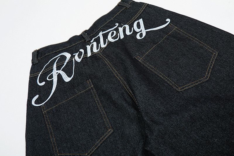Japanese Brand Retro washed men's high street cleanfit loose jeans Size US 32 / EU 48 - 5 Thumbnail