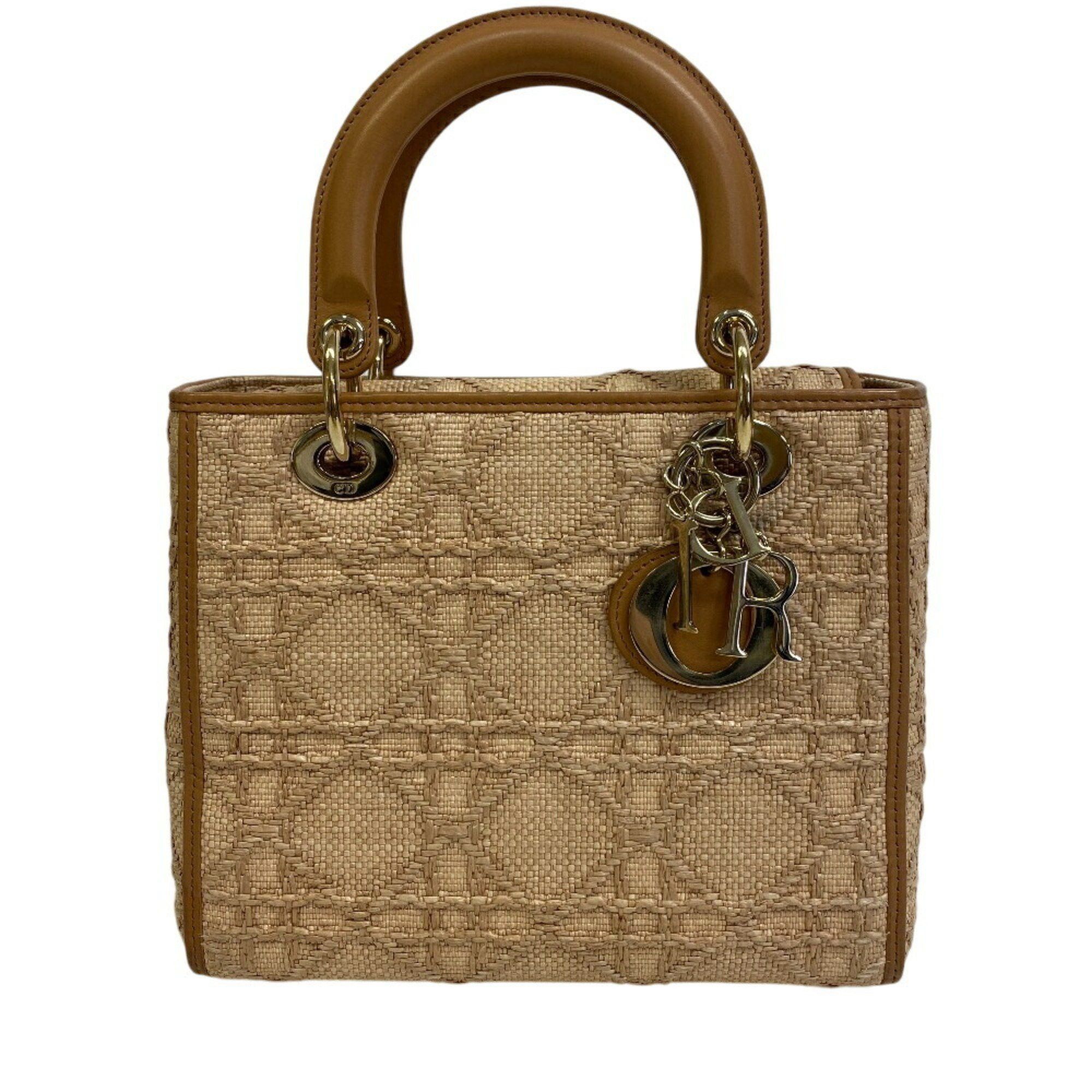 Dior Christian Dior M05650MBDM925 2way Medium Bag Cannage Shoulder Women's Beige Size ONE SIZE - 1 Thumbnail
