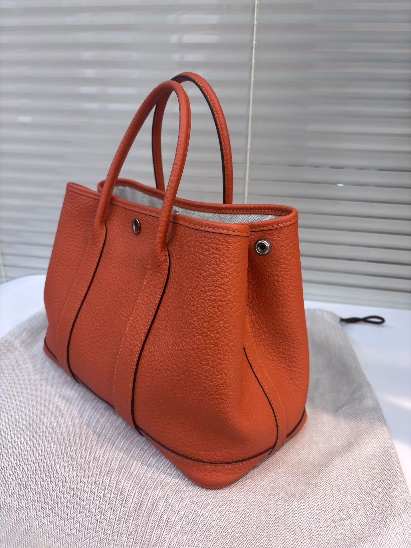 Hermes Hermes Garden Party 30 Orange 96 New Shoulder Bag Size ONE SIZE - 3 Thumbnail