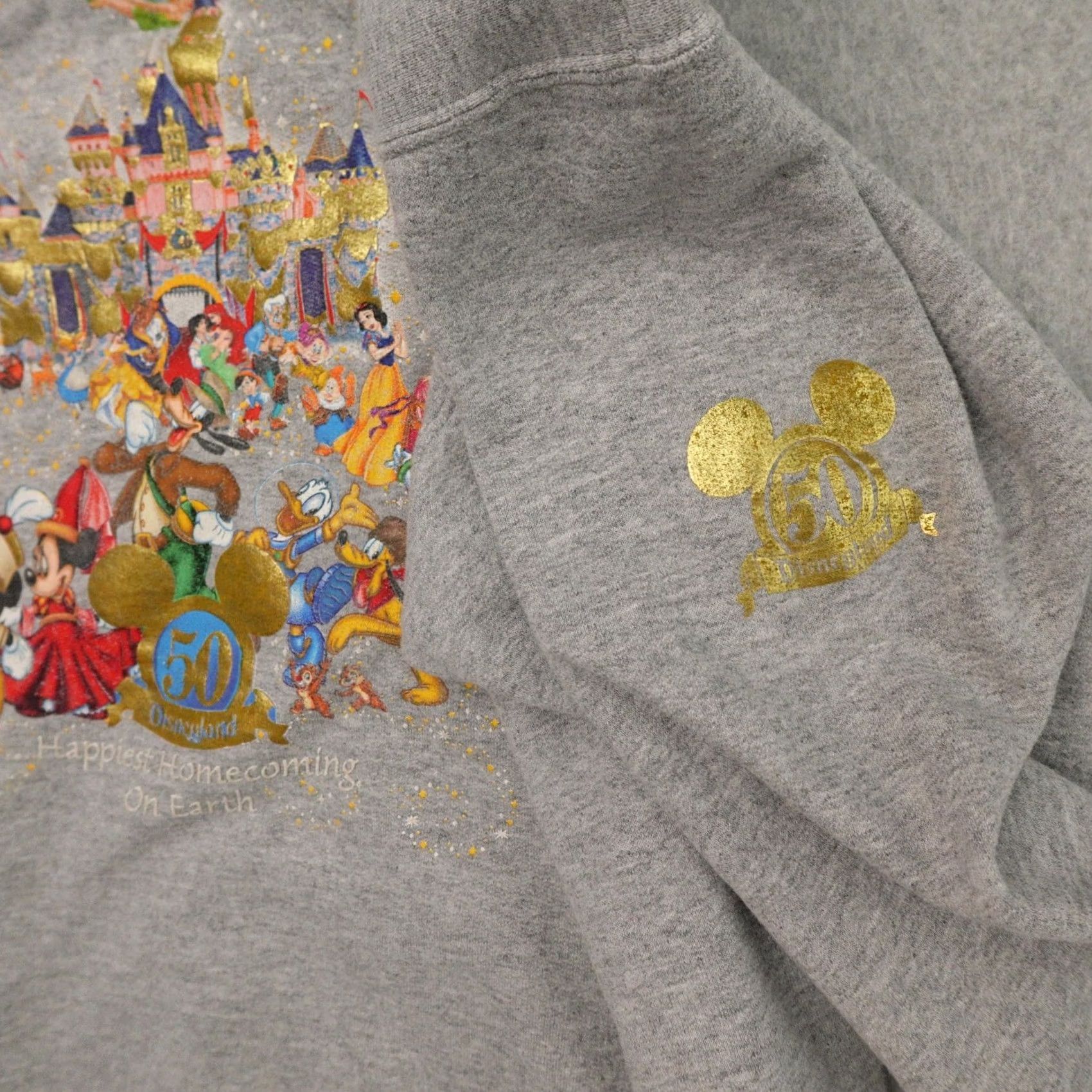 Disney Walt Disney World 50th Anniversary Disney XL Pullover Sweatshirt Gray Sweatshirt Mens XL 50th Anniversary Measures in Pictures Size US XL / EU 56 / 4 - 3 Thumbnail