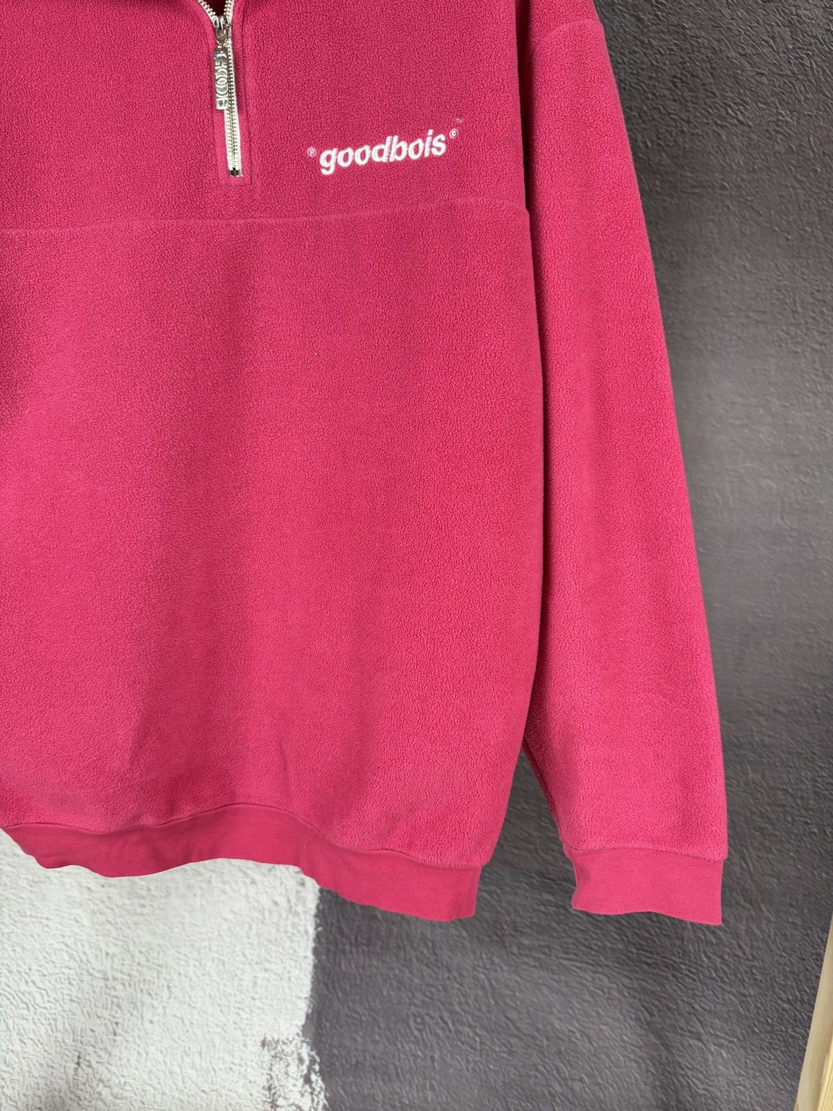 Designer × Japanese Brand Goodbois Pink 1/4 zip fleece pullover sweater Size US M / EU 48-50 / 2 - 8 Thumbnail