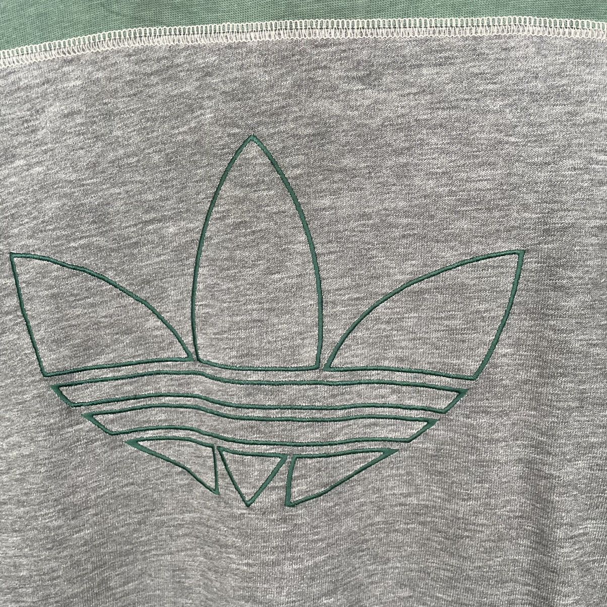 Adidas × Vintage Vintage 1990s Adidas Big Logo Distressed Sweatshirt Size US L / EU 52-54 / 3 - 2 Thumbnail