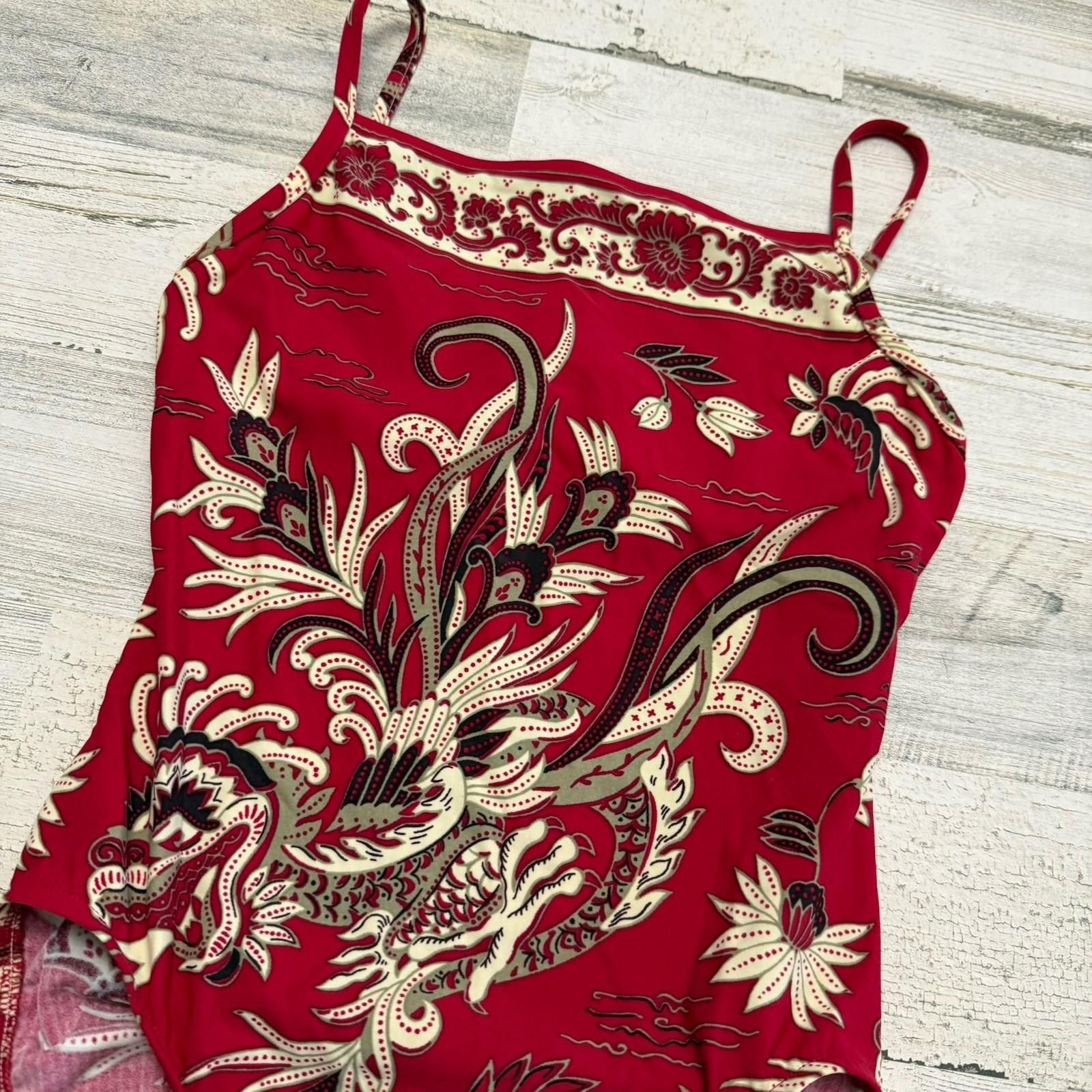 Jantzen 90s Vintage Janzten Dragon Swimsuit Size 8 Size ONE SIZE - 4 Thumbnail
