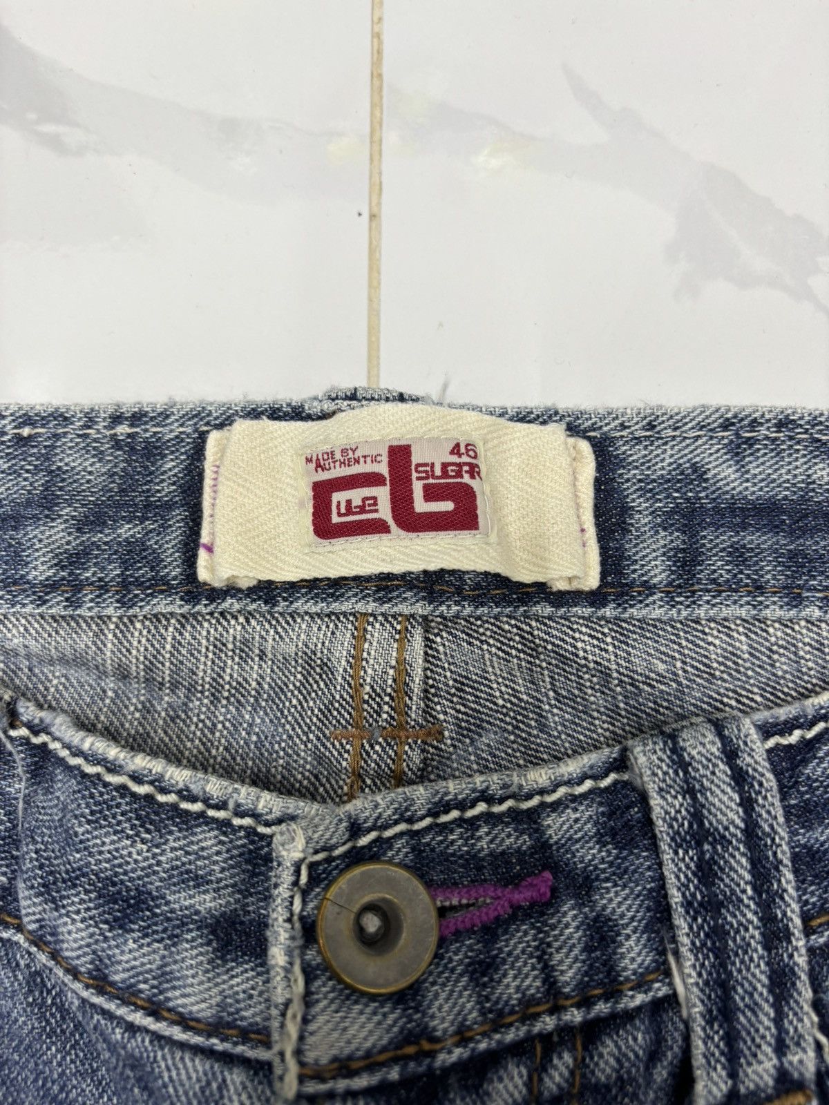 Hysteric Glamour × Le Grande Bleu (L.G.B.) × Tornado Mart Vintage Japanese Rare Pocket Double Cube Sugar Distress Jean Size US 31 - 12 Thumbnail