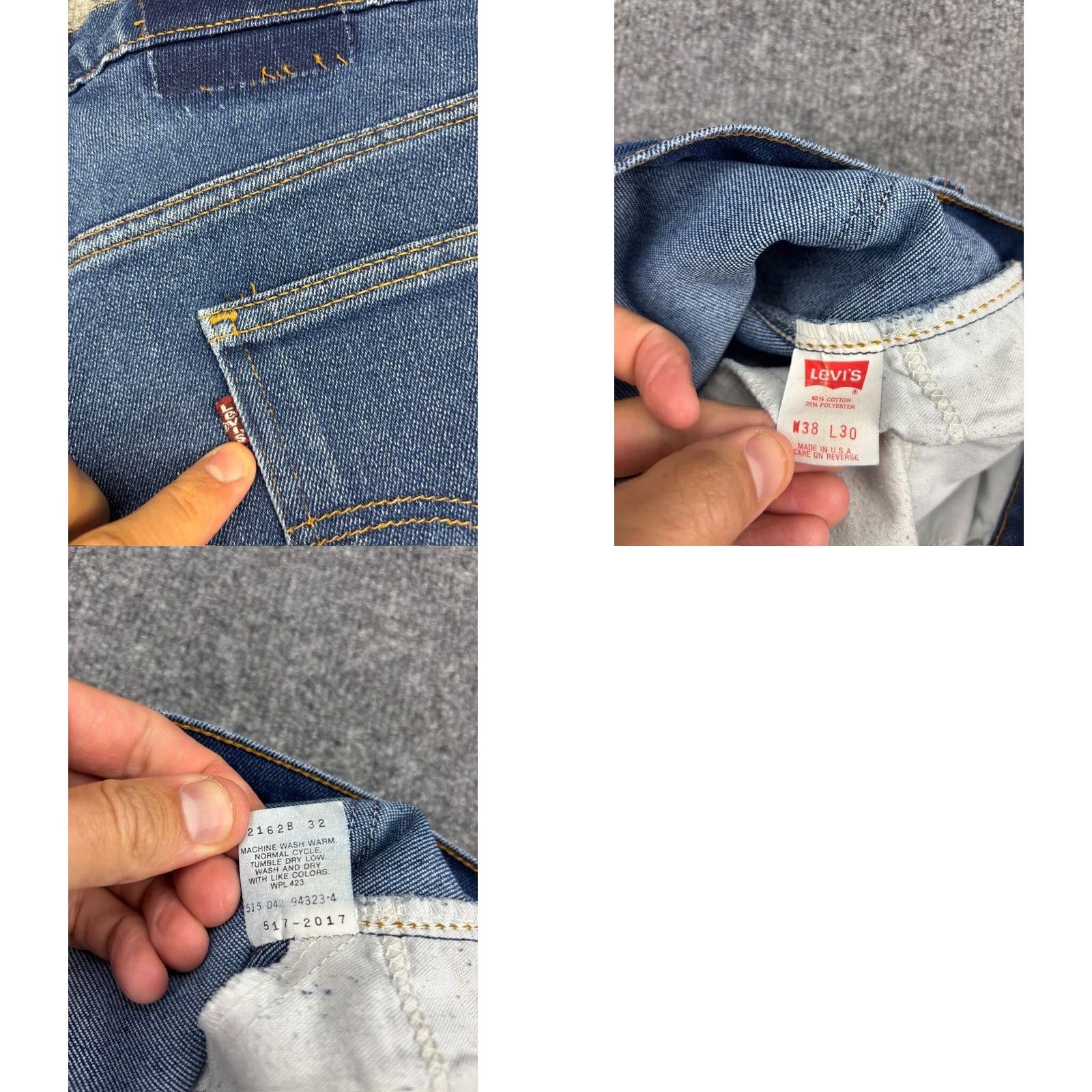 Levi's VINTAGE Levi's Orange Tab Jeans Mens W36 x L27 Bootcut 80s USA Made Regular Denim Blue 27 Inseam Boys? Size US 36 / EU 52 - 8 Thumbnail