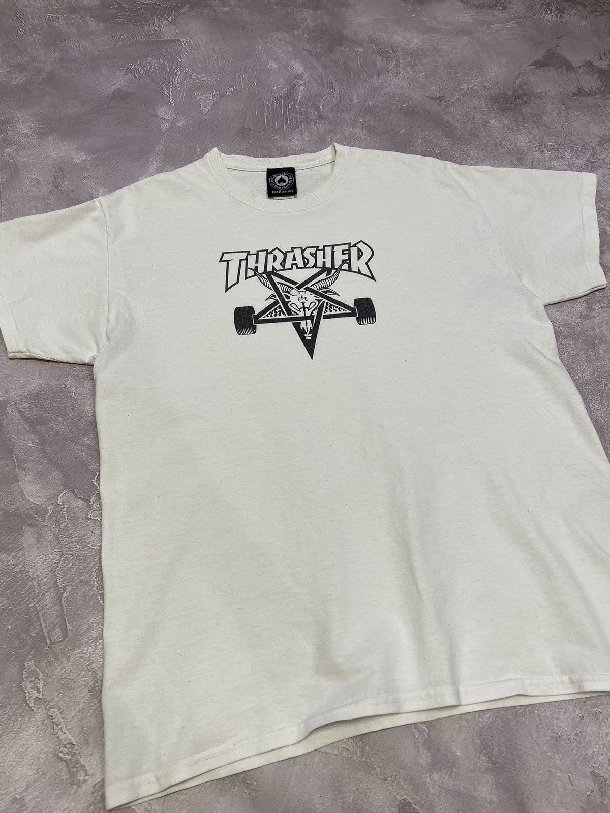Thrasher 90s Vintage Thrasher 666 Skull Anarchy Devil Y2K Skate Tee Size US L / EU 52-54 / 3 - 2 Thumbnail