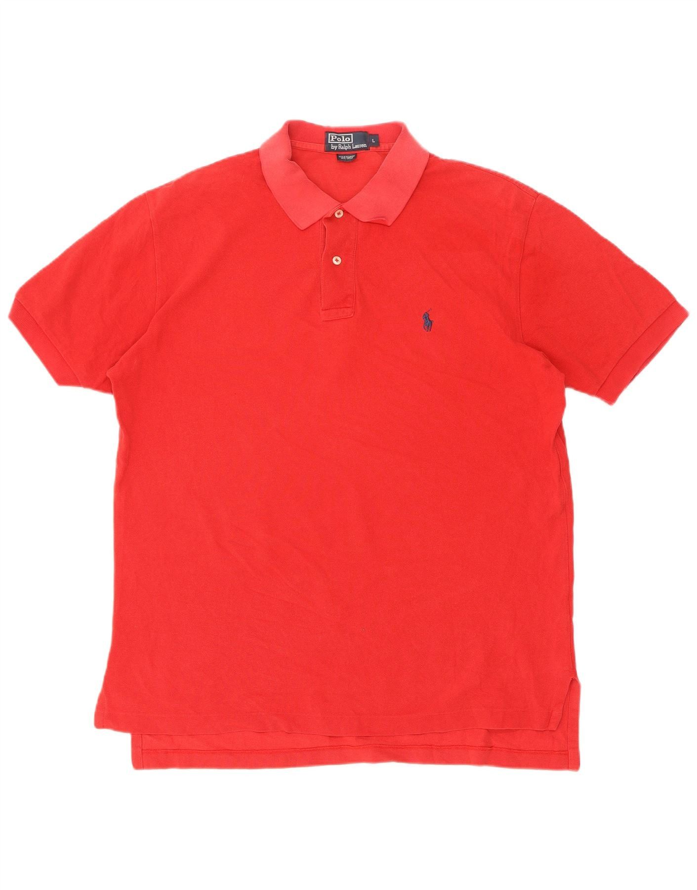 Polo Ralph Lauren Mens Polo Shirt Large Red Cotton Size US XXL / EU 58 / 5 - 1 Thumbnail