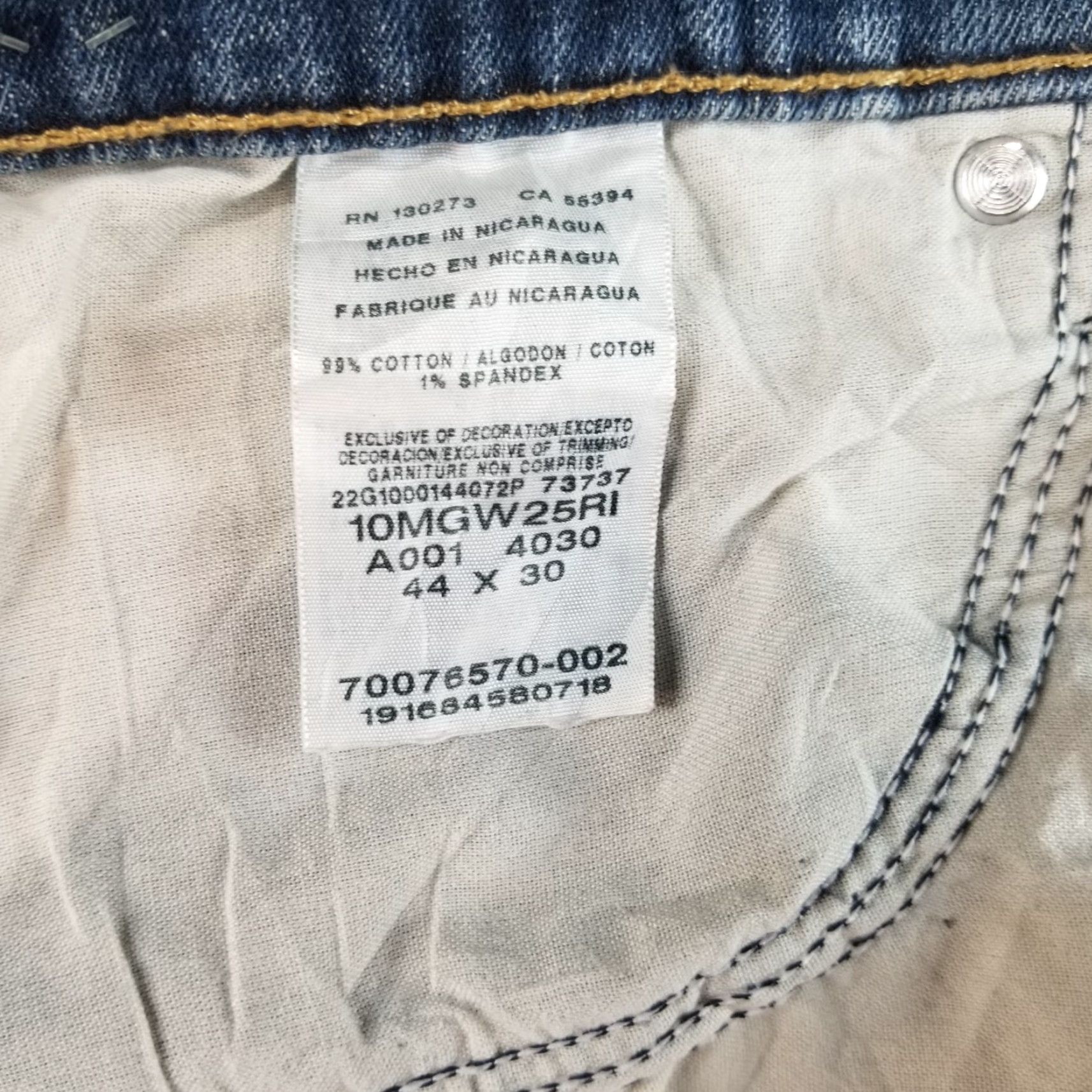 VINTAGE Wrangler Jeans Mens Regular Fit 44x30 Denim Blue 99%Cotton