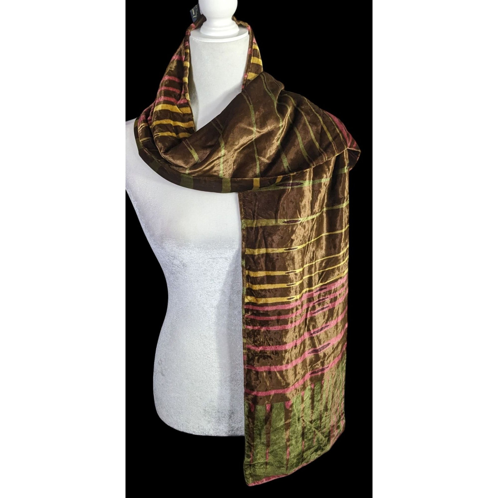 Other Vintage Georgina Von Etzdorf Velvet Scarf Made In England St Size ONE SIZE - 1 Thumbnail