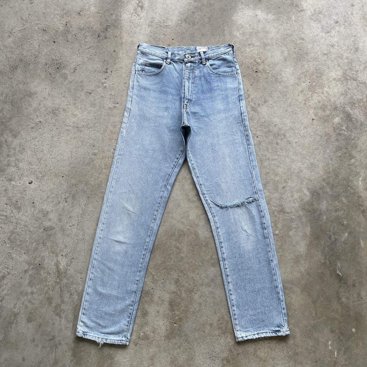 Benetton Vintage Benetton Formula 1 Wash Jeans Faded Distressed Pants Size US 27 - 1 Thumbnail