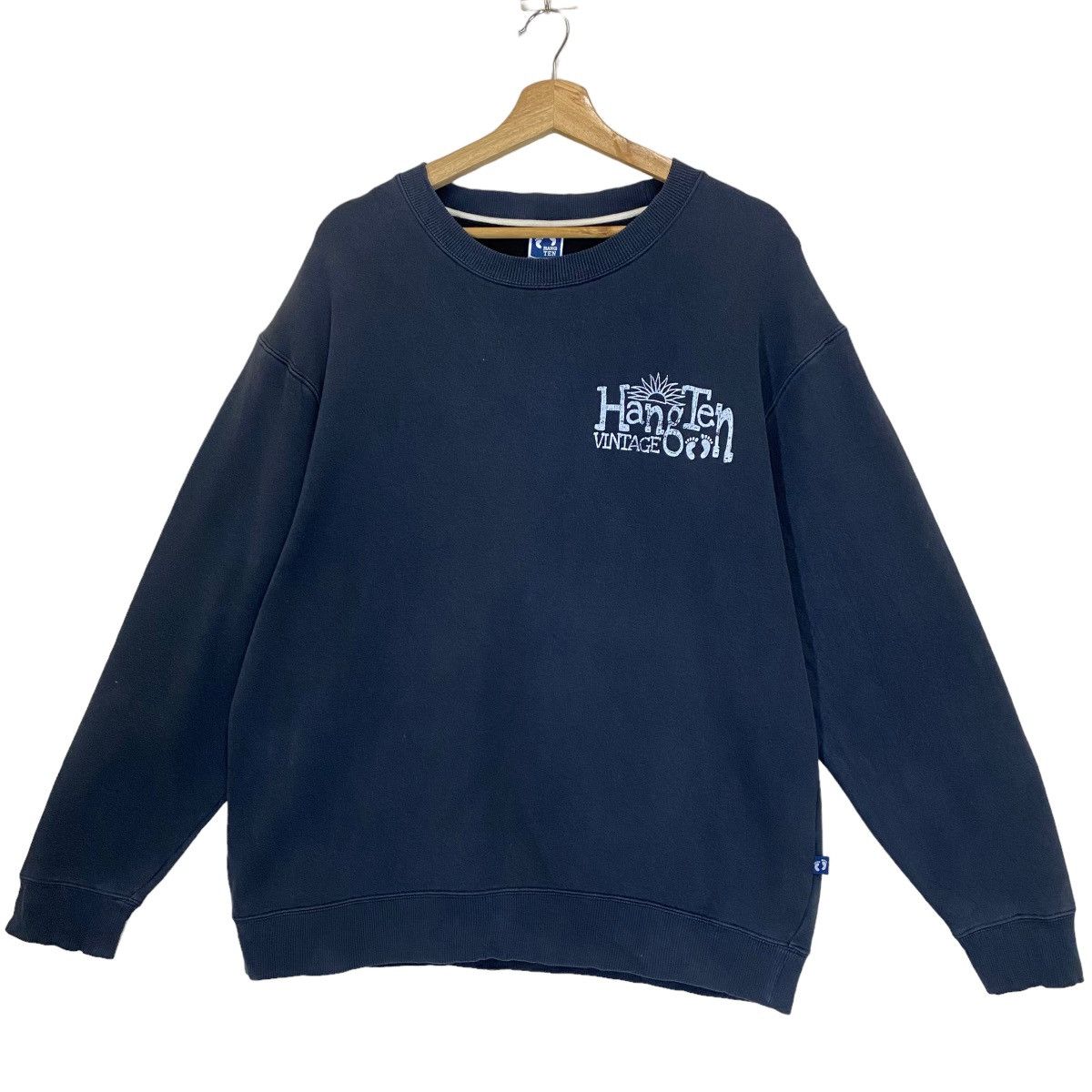 Billabong × Hang Ten × Quiksilver Vintage Hang Ten Big Logo Crewneck Sweatshirt Size US L / EU 52-54 / 3 - 6 Thumbnail