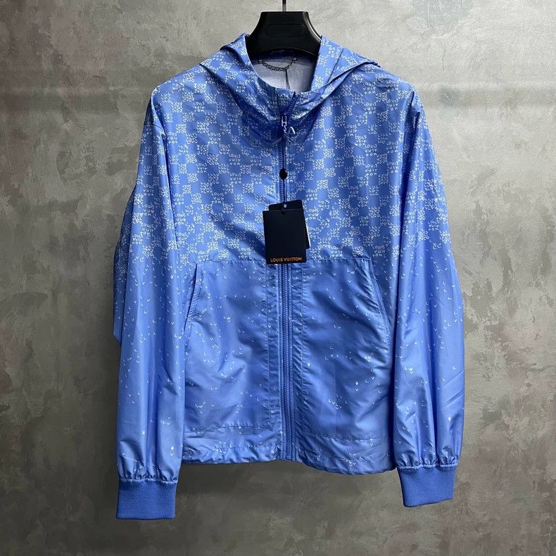 Louis Vuitton Louis Vuitton Blue Printed Windbreaker Jacket - dmc Size US L / EU 52-54 / 3 - 1 Thumbnail