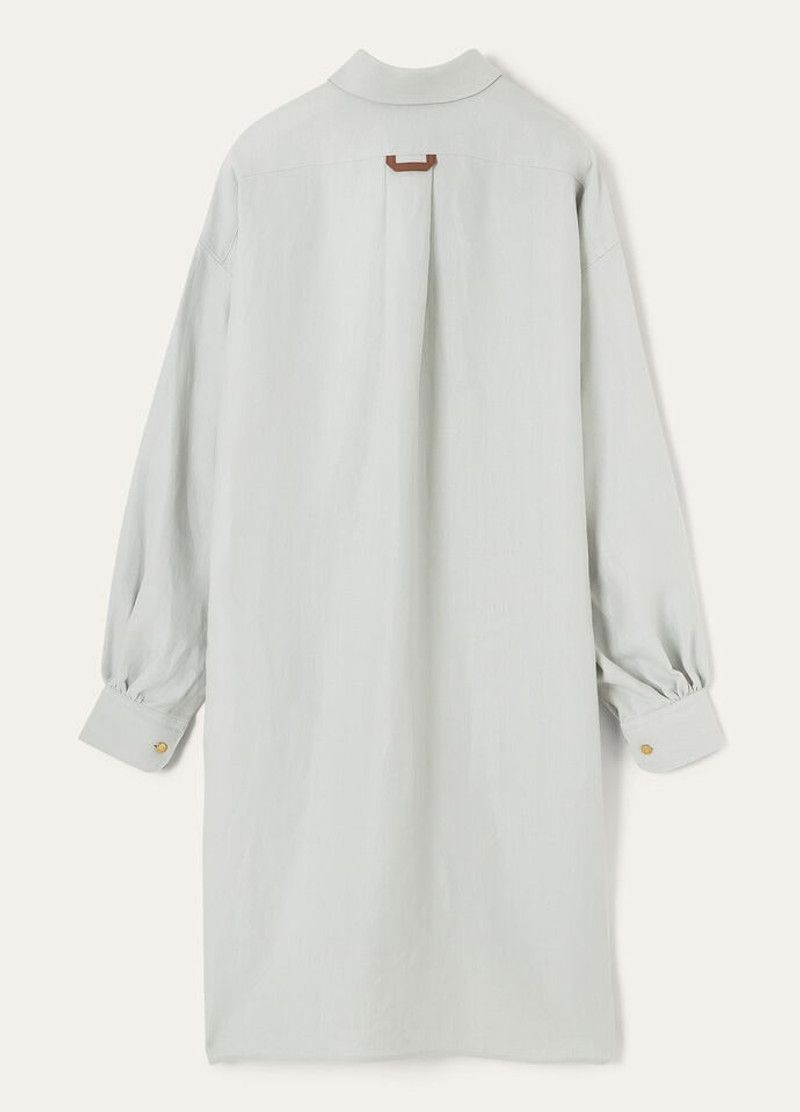 Loro Piana o1srvl11e0526 FAP0334 Anastasia Midi Dress in Light Blue Size XS / US 0-2 / IT 36-38 - 6 Thumbnail