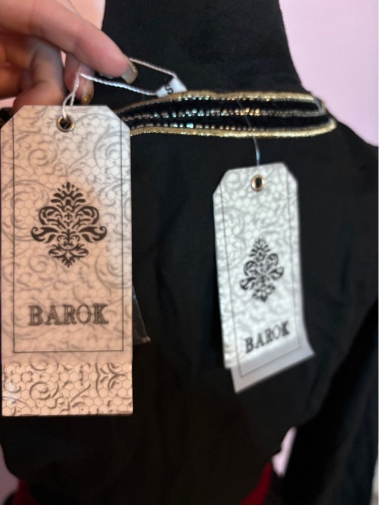 Other Women's Barok Black Maxi Dress with Red Embroidery Size S Size S / US 4 / IT 40 - 2 Thumbnail