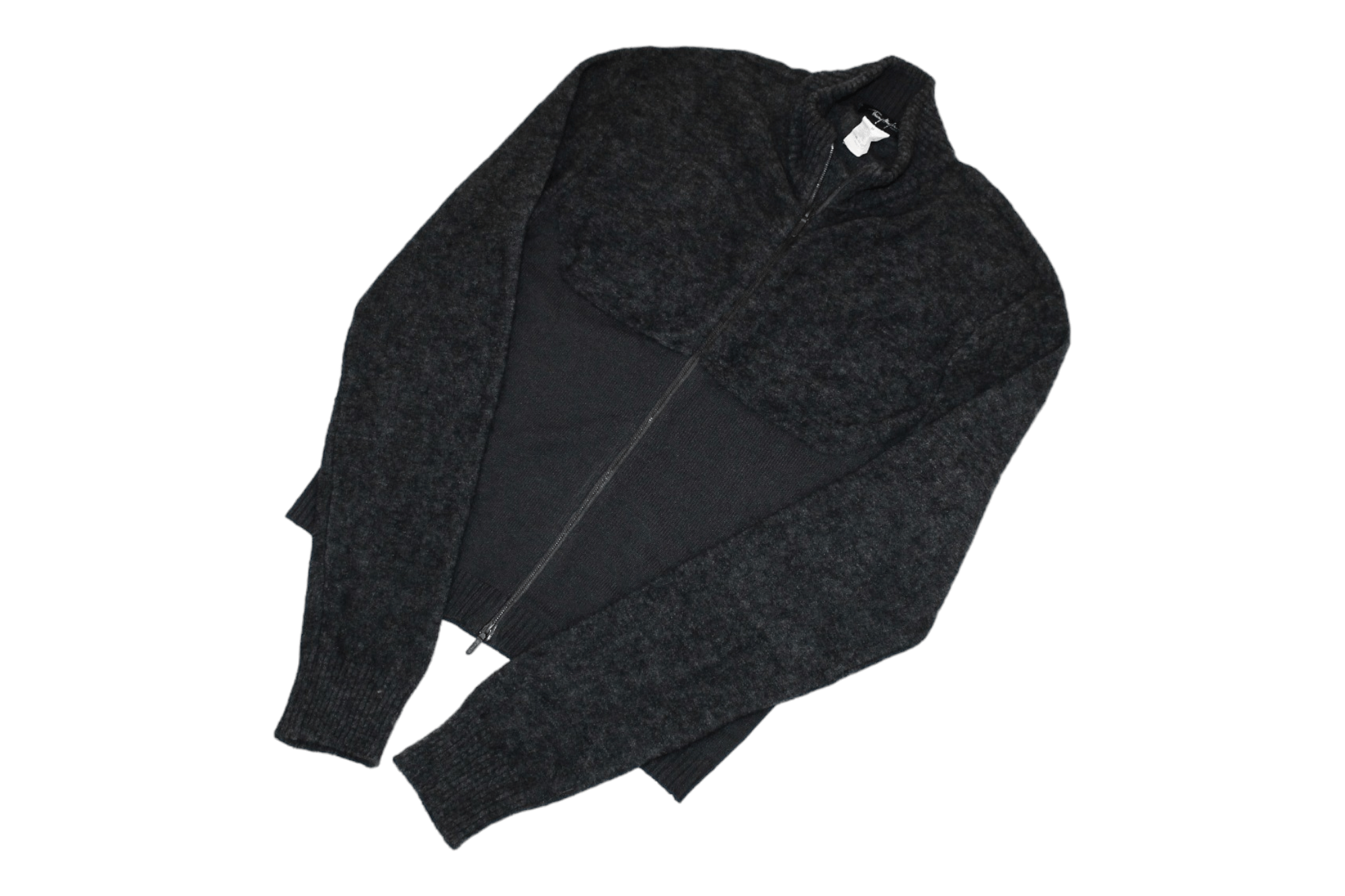 Thierry Mugler 💥 Thierry Mugler Paris Full Zip Mohair Wool Blend Sweater Size US L / EU 52-54 / 3 - 4 Thumbnail