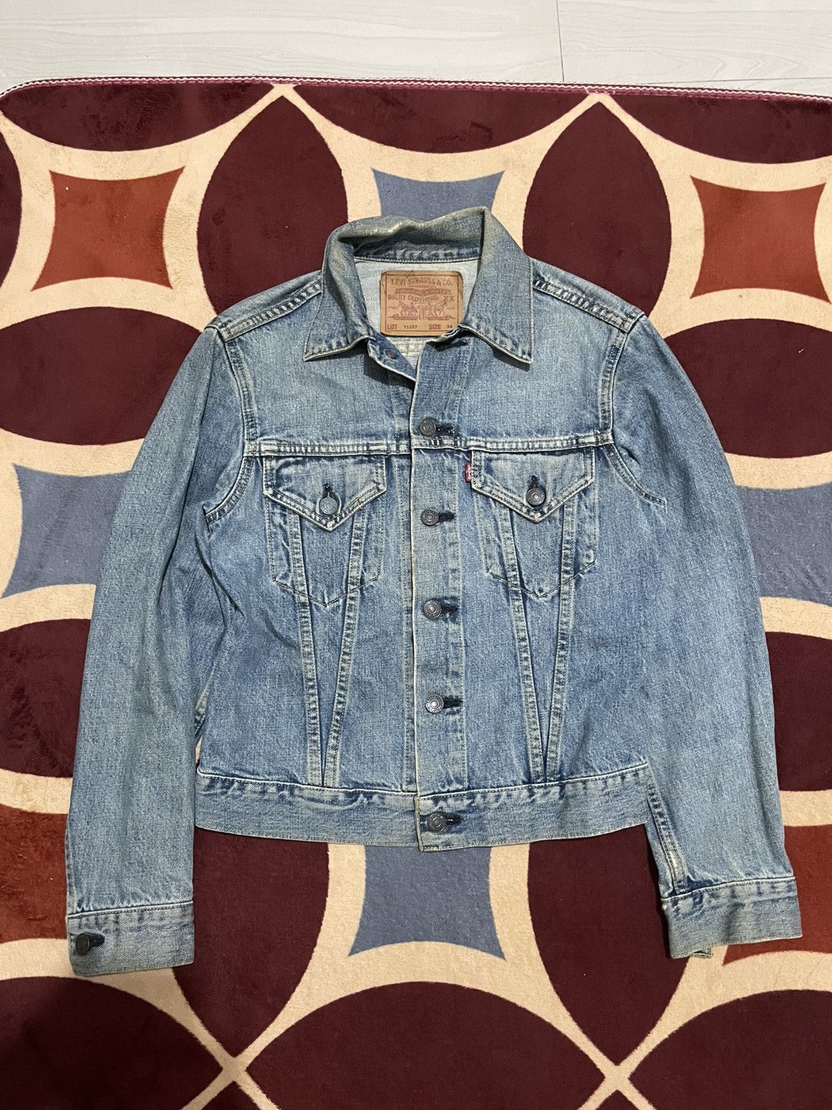 Levi's Levis Big E 71557denim Jacket Size US S / EU 44-46 / 1 - 1 Thumbnail