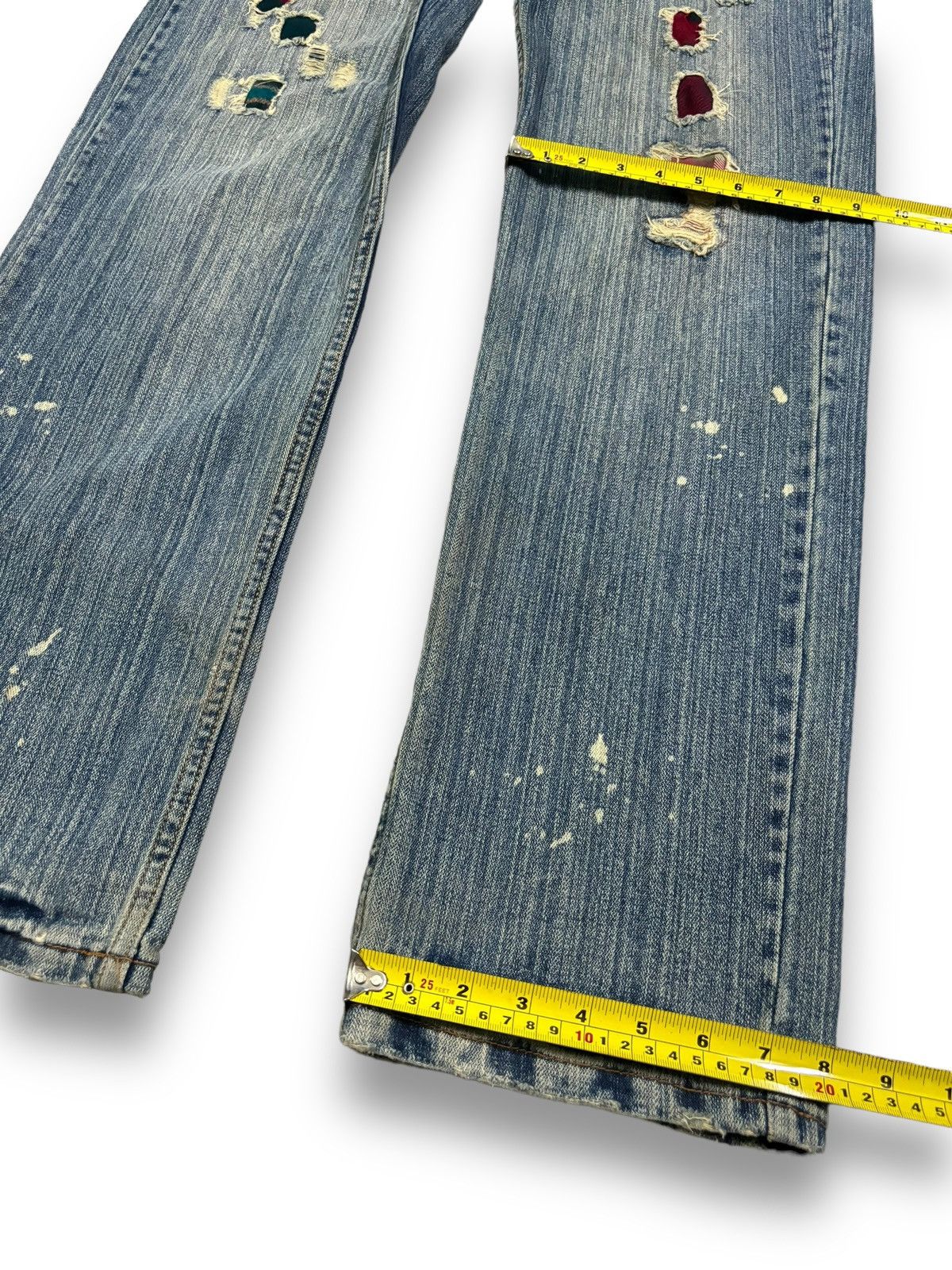 Hysteric Glamour Vintage Japanese Brand Patchwork Loose Fit Distressed Jeans Size US 33 - 16 Thumbnail