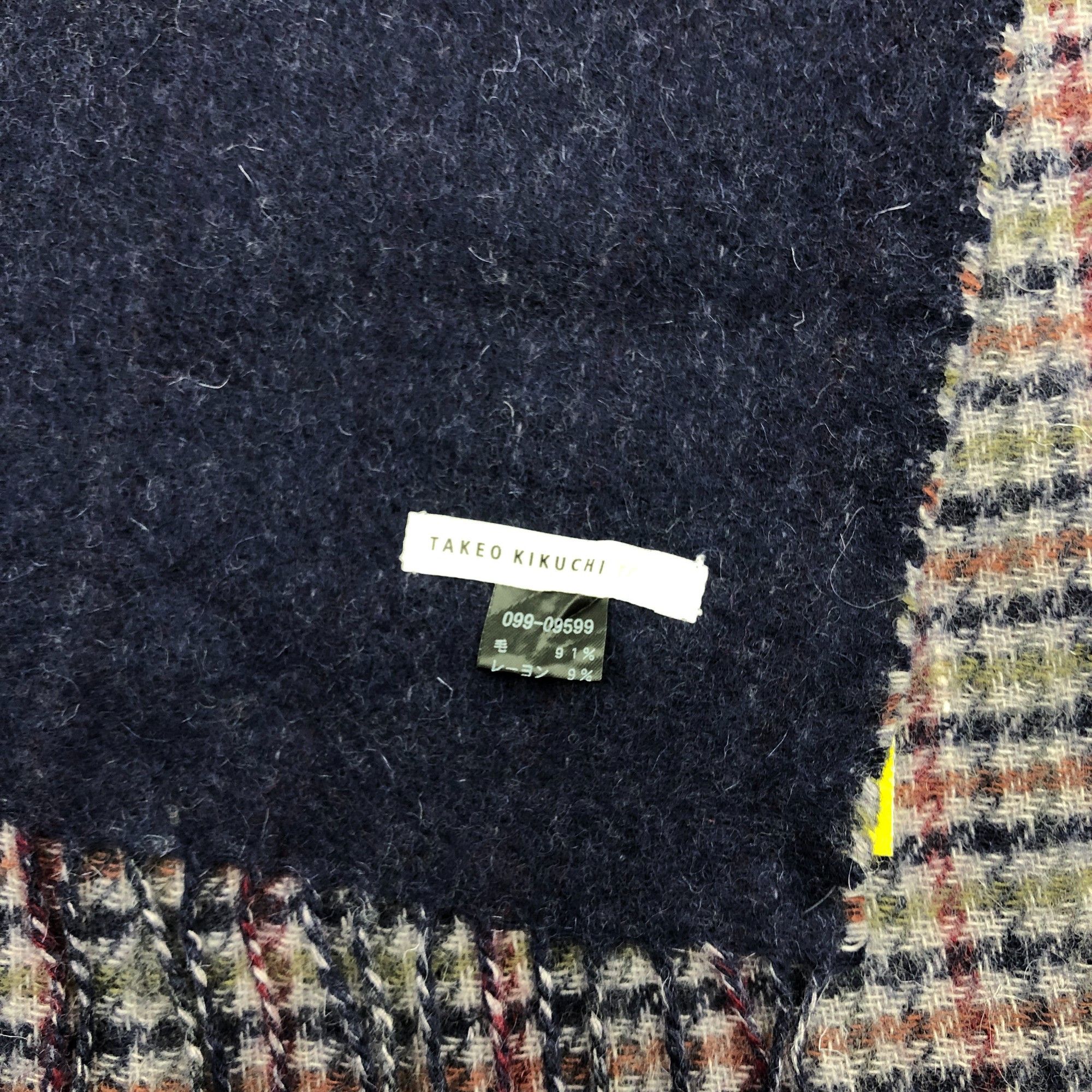 Takeo Kikuchi Vintage Takeo Kikuchi Scarf Muffler Wool Plaid Neck Scarves Size ONE SIZE - 4 Thumbnail