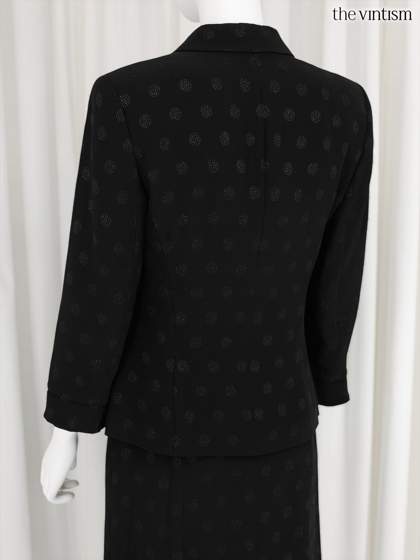 Escada Escada Black Pattern Skirt Suit Set Acetate/Rayon XS/S 34/36 Size XS / US 0-2 / IT 36-38 - 8 Thumbnail