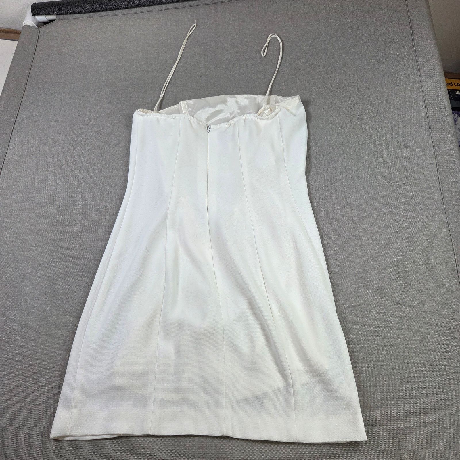 Vintage Hugo Buscati White Strapless Mini Dress Size 10 Size L / US 10 / IT 46 - 12 Thumbnail