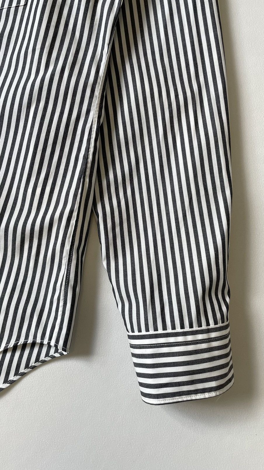 Comme des Garcons White/Black Striped Shirt With Neon Stripe Size US M / EU 48-50 / 2 - 8 Thumbnail