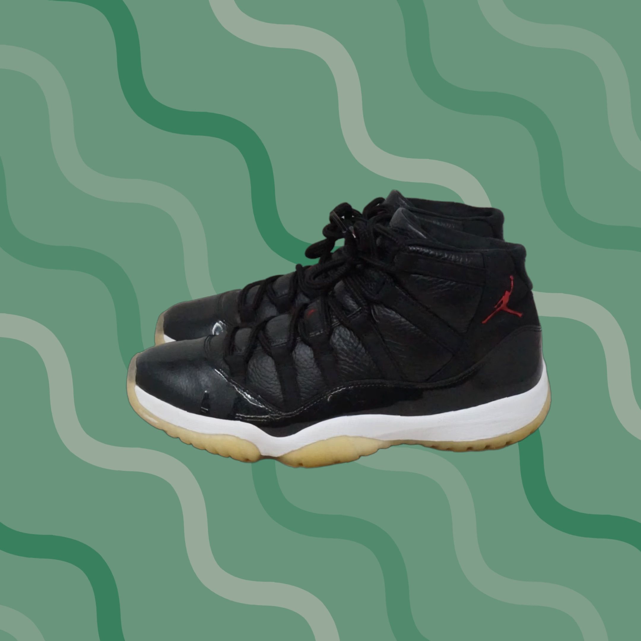 VINTAGE Jordan 11 Retro 72-10 2015 Size 12 Mens Sneakers Black 