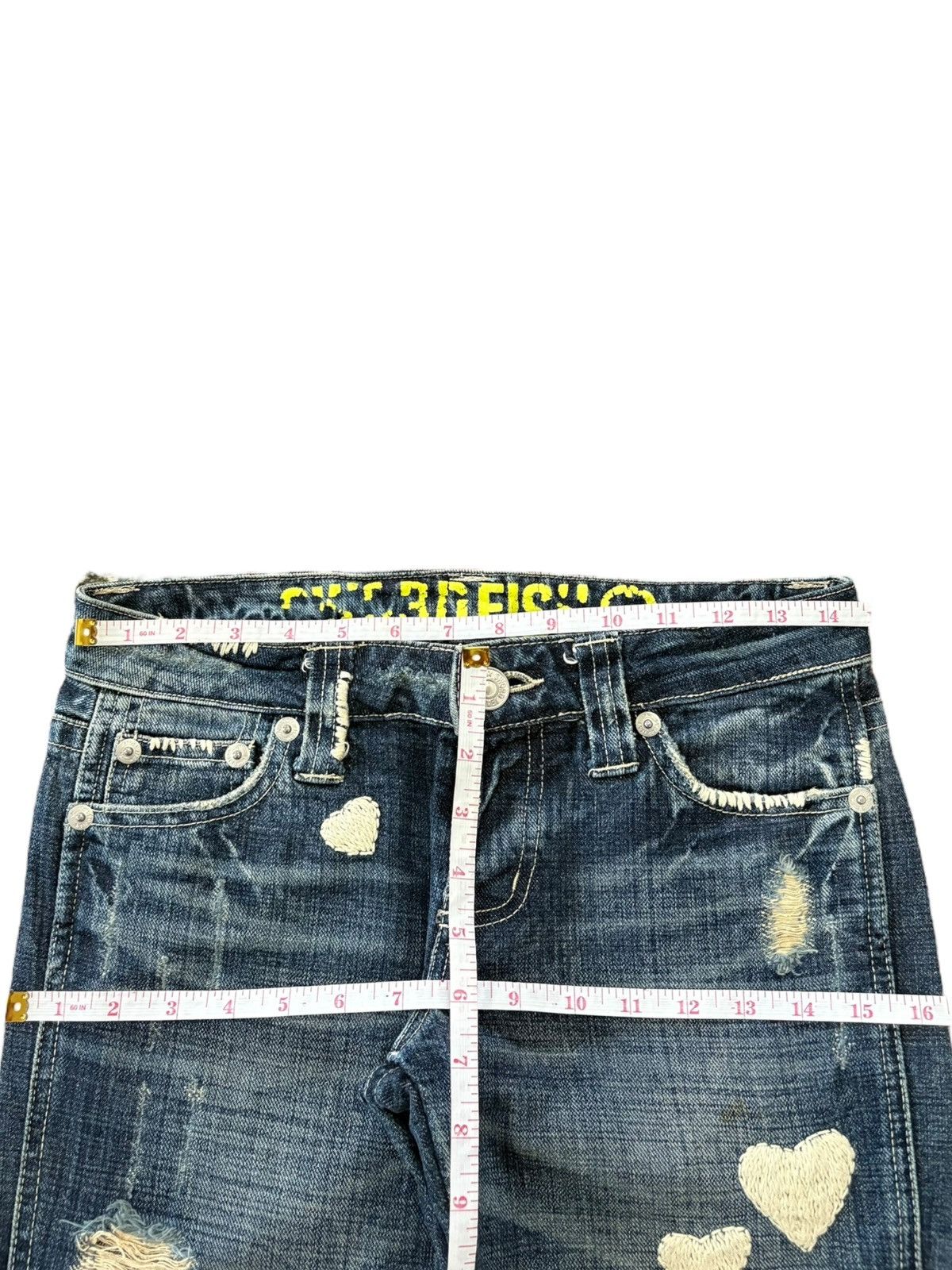 Hysteric Glamour Vintage Japanese Brand Low Rise Distress Flare Jeans Size 29" - 6 Thumbnail
