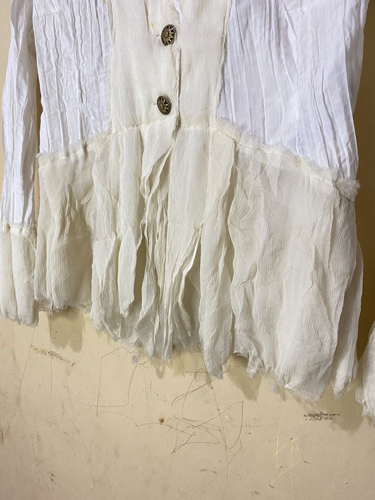 Japanese Brand 2000s Gothic Style by Tiina Laakkonen Italy Blouse Size XS / US 0-2 / IT 36-38 - 4 Thumbnail