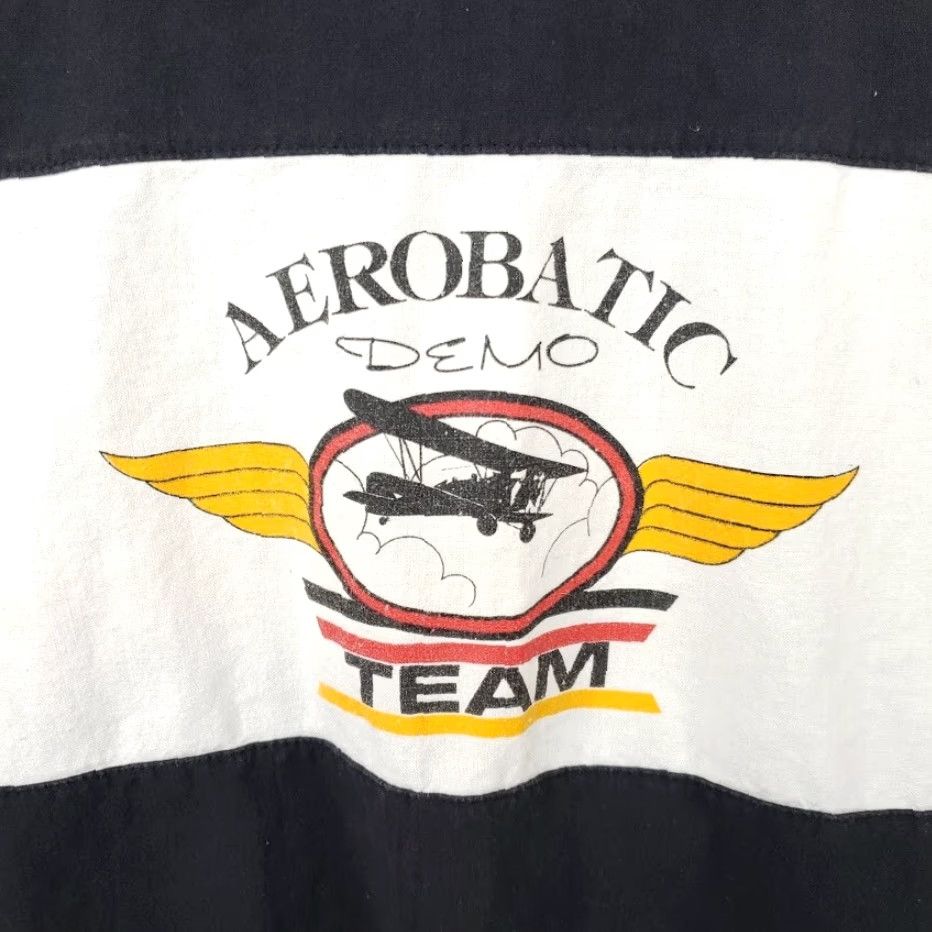Vintage VINTAGE Aerobatic Demo Team T Shirt Mens XL 80s Made In USA Black Cotton Blend Crew Neck Short Sleeve Graphic Tee Flight 80s Mens Size US XL / EU 56 / 4 - 3 Thumbnail