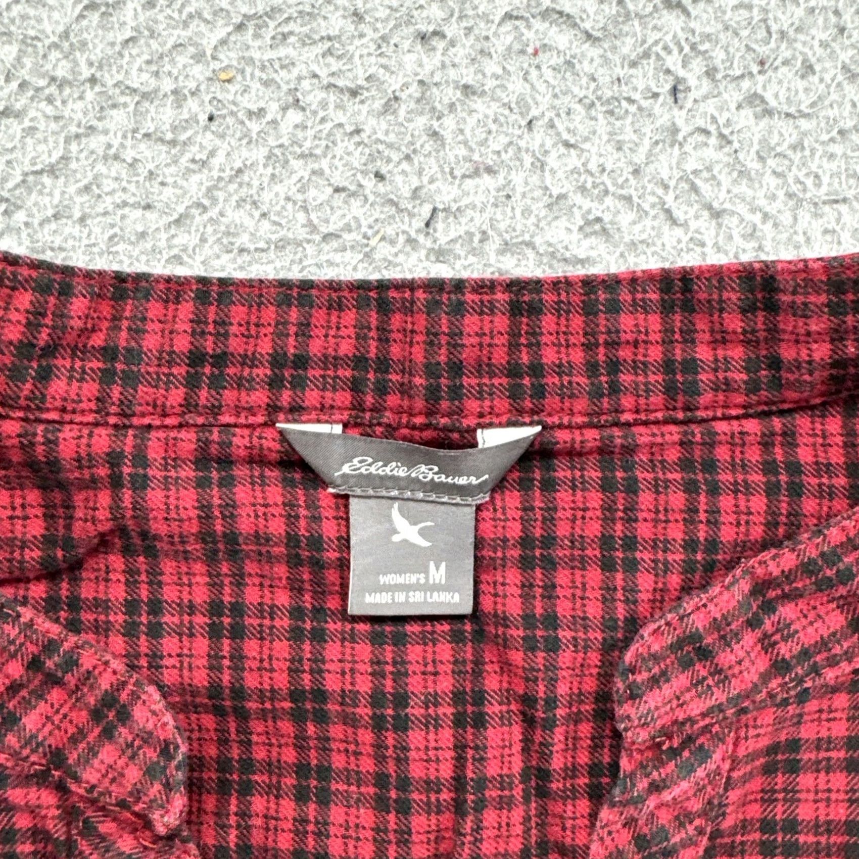 Eddie Bauer Eddie Bauer Red Plaid Flannel Button Henley Roll Tab Sleeve Shirt Top Size M Womens Size M / US 6-8 / IT 42-44 - 5 Thumbnail