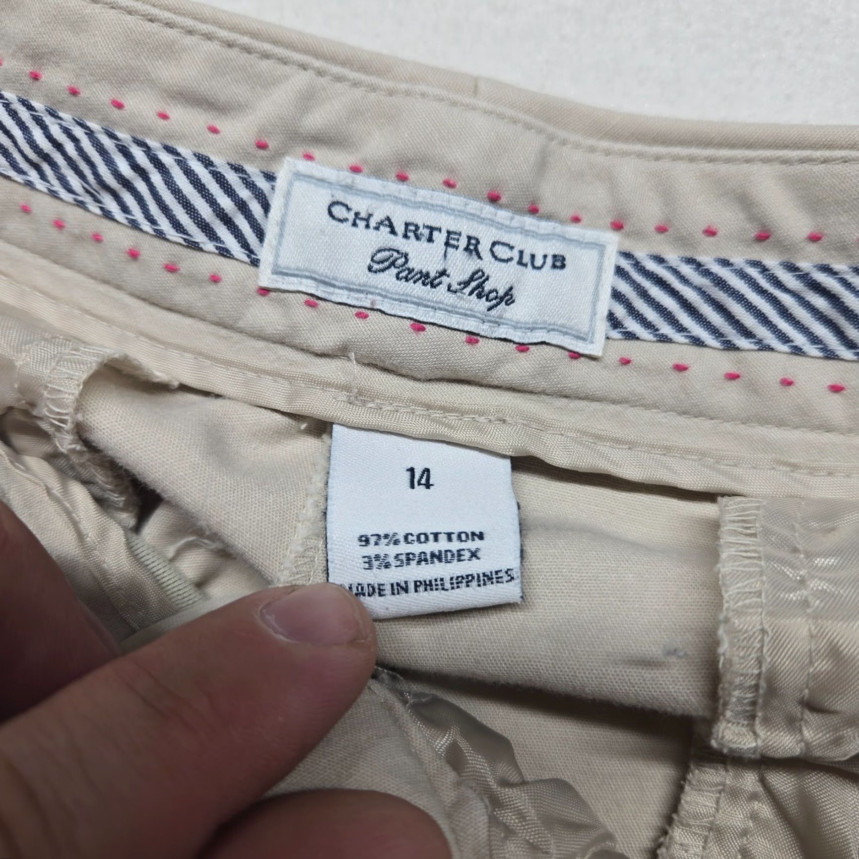 Charter Club Charter Club Pants Adult Size 14 Beige Womens Size 36" / US 14 / IT 50 - 3 Thumbnail