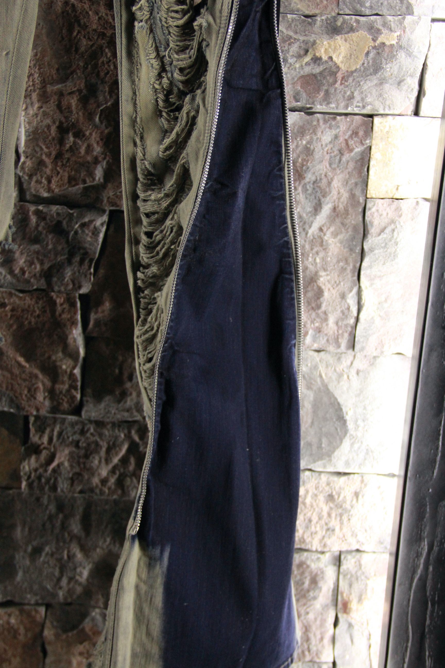 Rick Owens Drkshdw Rick Owens Bela Shredded Wide Leg Jeans Size US 34 / EU 50 - 4 Thumbnail