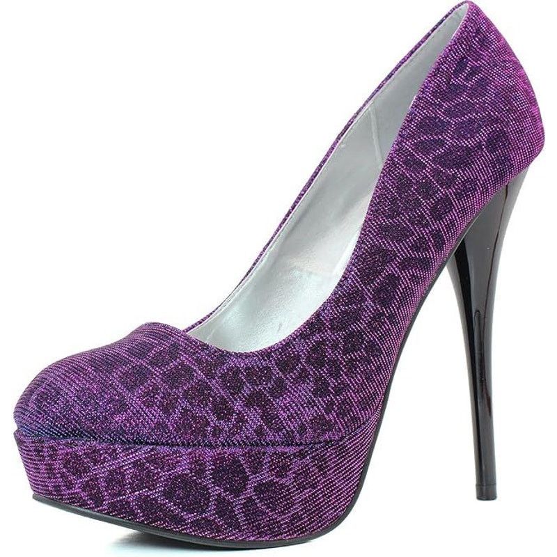 Other QUPID Berry Fabric Leopard Lurex Fabric Heels Pumps | 7.5 Size US 7.5 / IT 37.5 - 2 Thumbnail