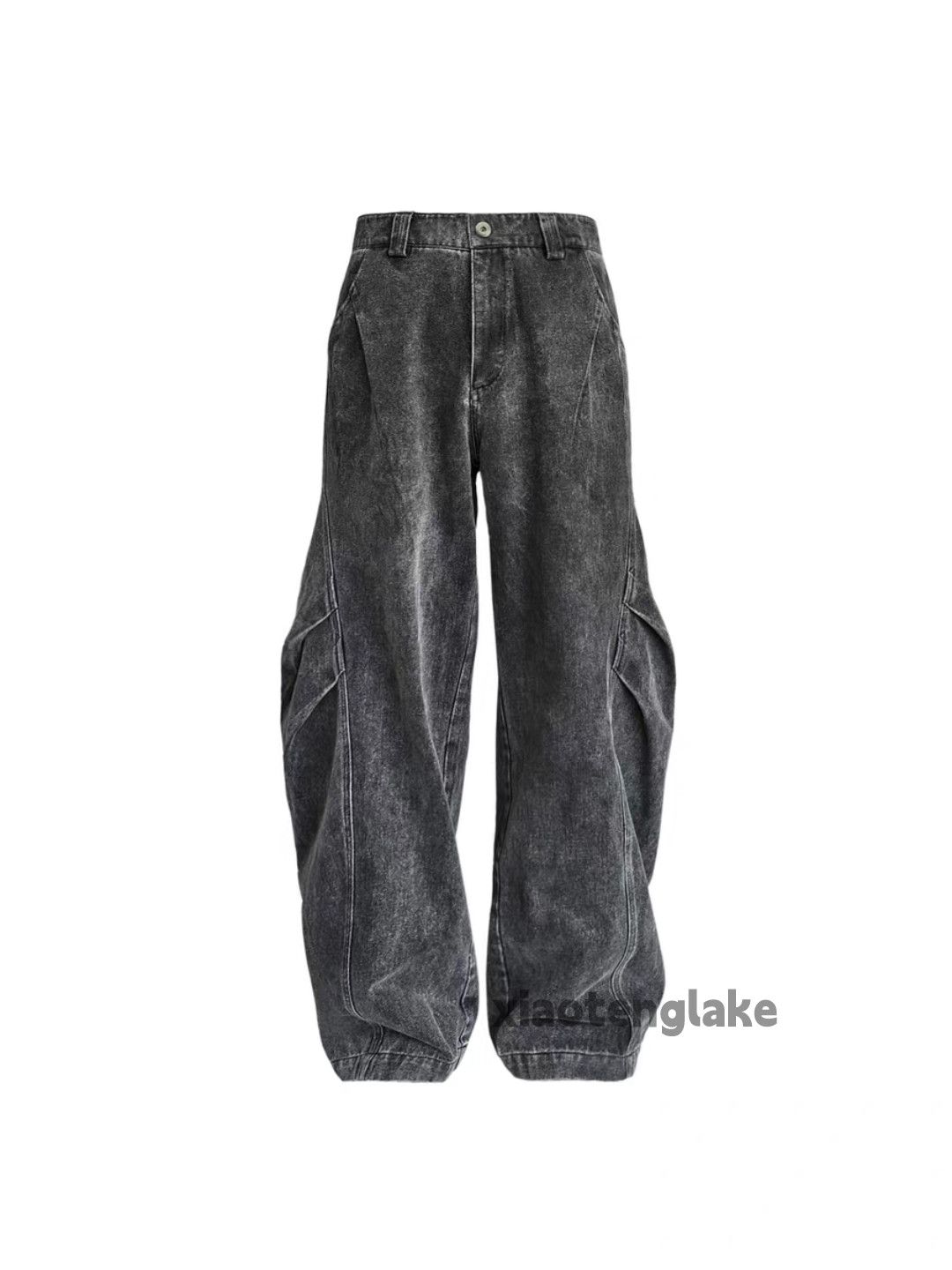 Japanese Brand ltx vintage washed faded distressed wide Leg jeans Size US 34 / EU 50 - 6 Thumbnail