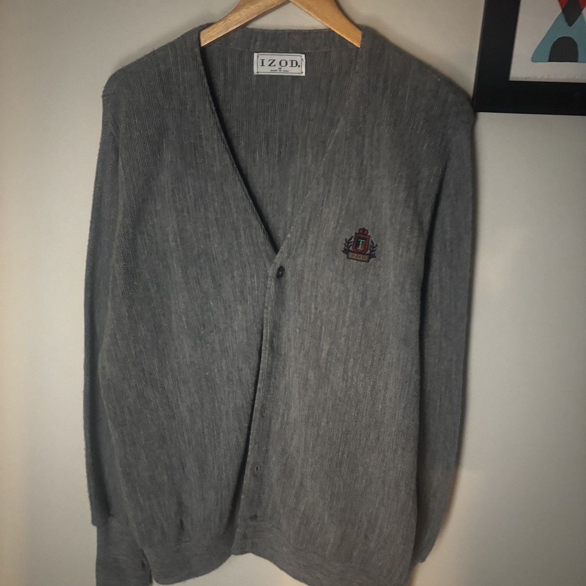 Izod Vintage 1980s Grey Izod Cardigan Size US M / EU 48-50 / 2 - 2 Thumbnail