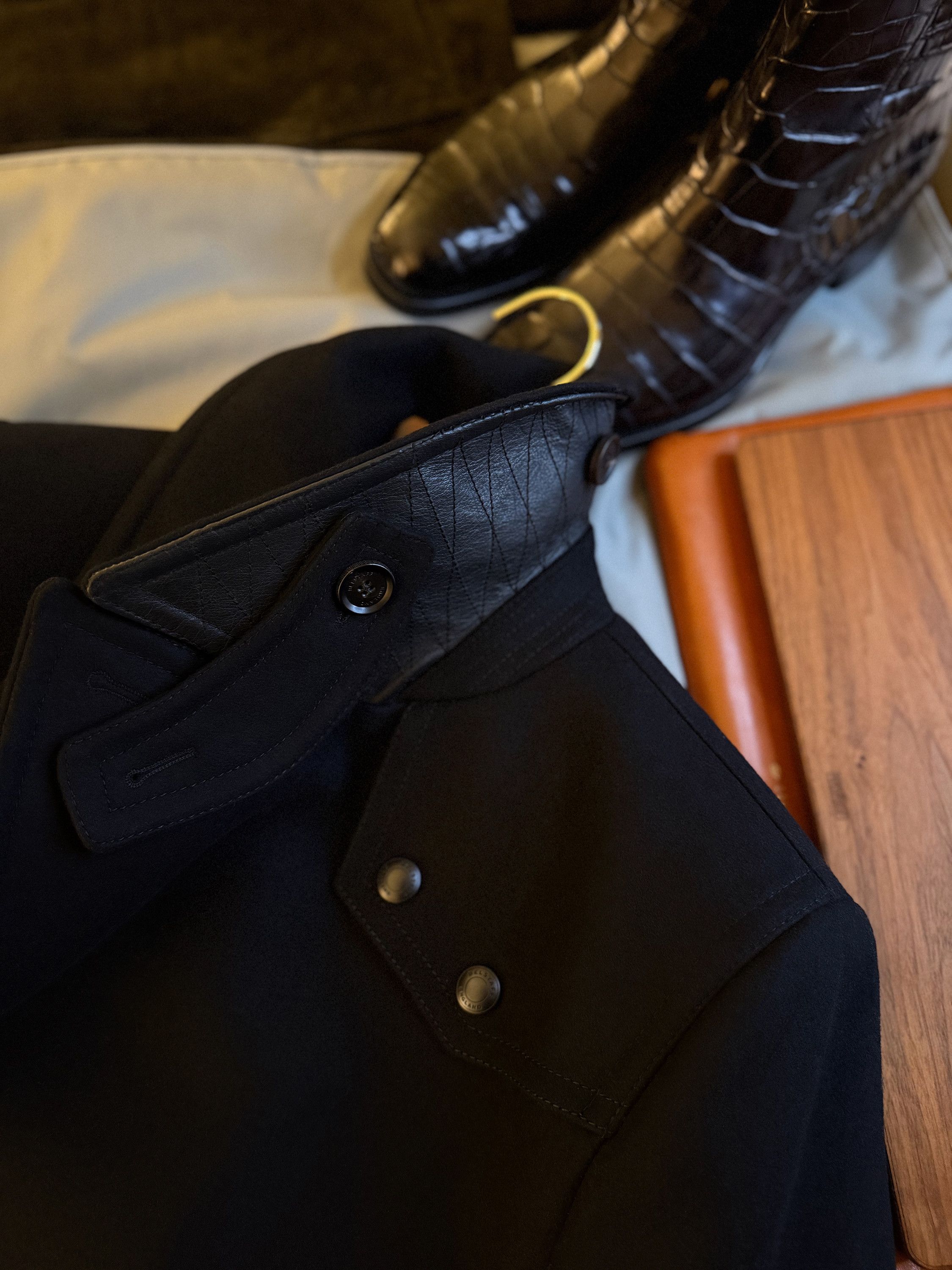 Belstaff Coveted, Badass $1,700 w/tax Leather Accents Peacoat Size US M / EU 48-50 / 2 - 11 Thumbnail