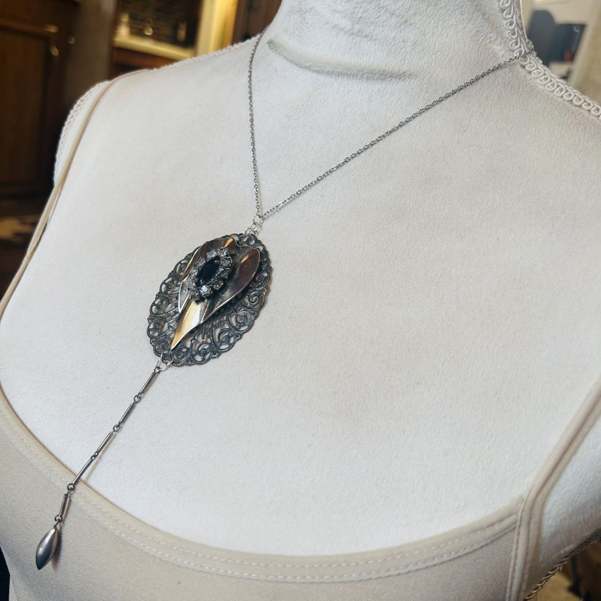 Handmade Handcrafted repurpose vintage brass pendant necklace Size ONE SIZE - 2 Thumbnail