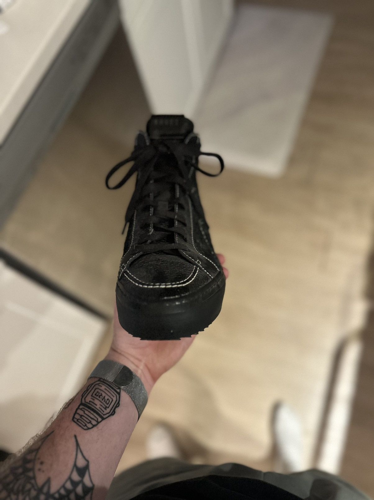 Rhude Rhude Rh1 High Sneakers Black - Size US 9 / EU 42 - 2 Thumbnail
