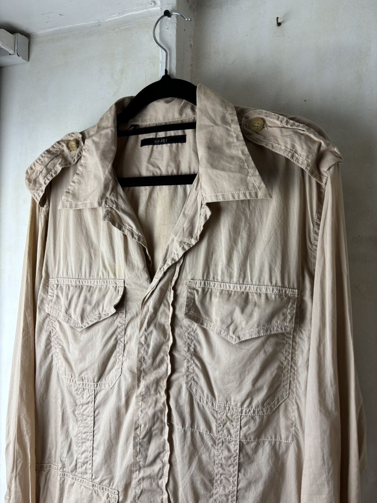 Gucci Vintage Gucci Military Lightweight Jacket Size M / US 6-8 / IT 42-44 - 6 Thumbnail