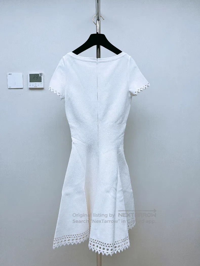 Alaia Alaia White Knit Dress Size XS / US 0-2 / IT 36-38 - 2 Thumbnail