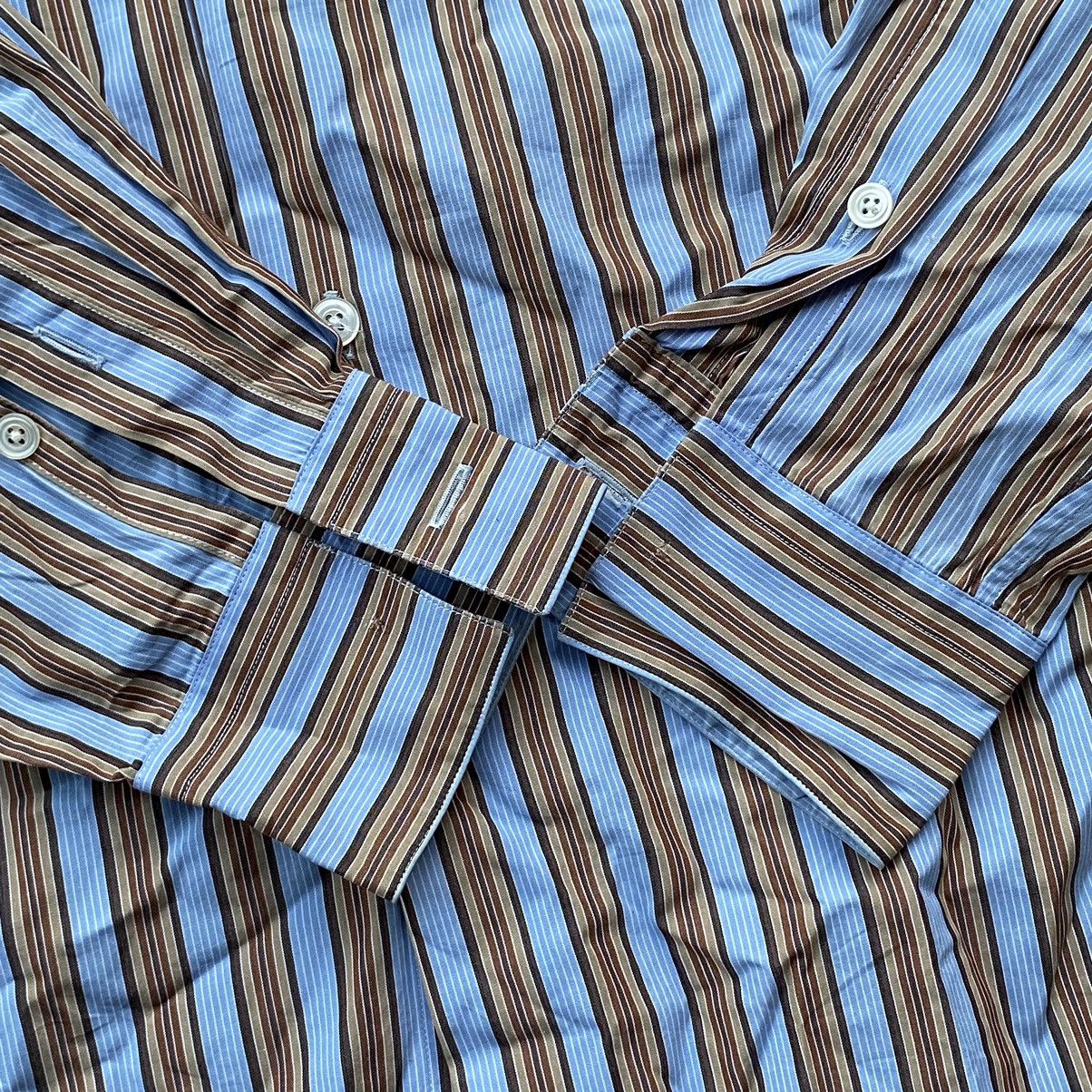 Hermes 90s Vintage Hermes Paris Striped Button Down Striped Shirt Size US M / EU 48-50 / 2 - 11 Thumbnail