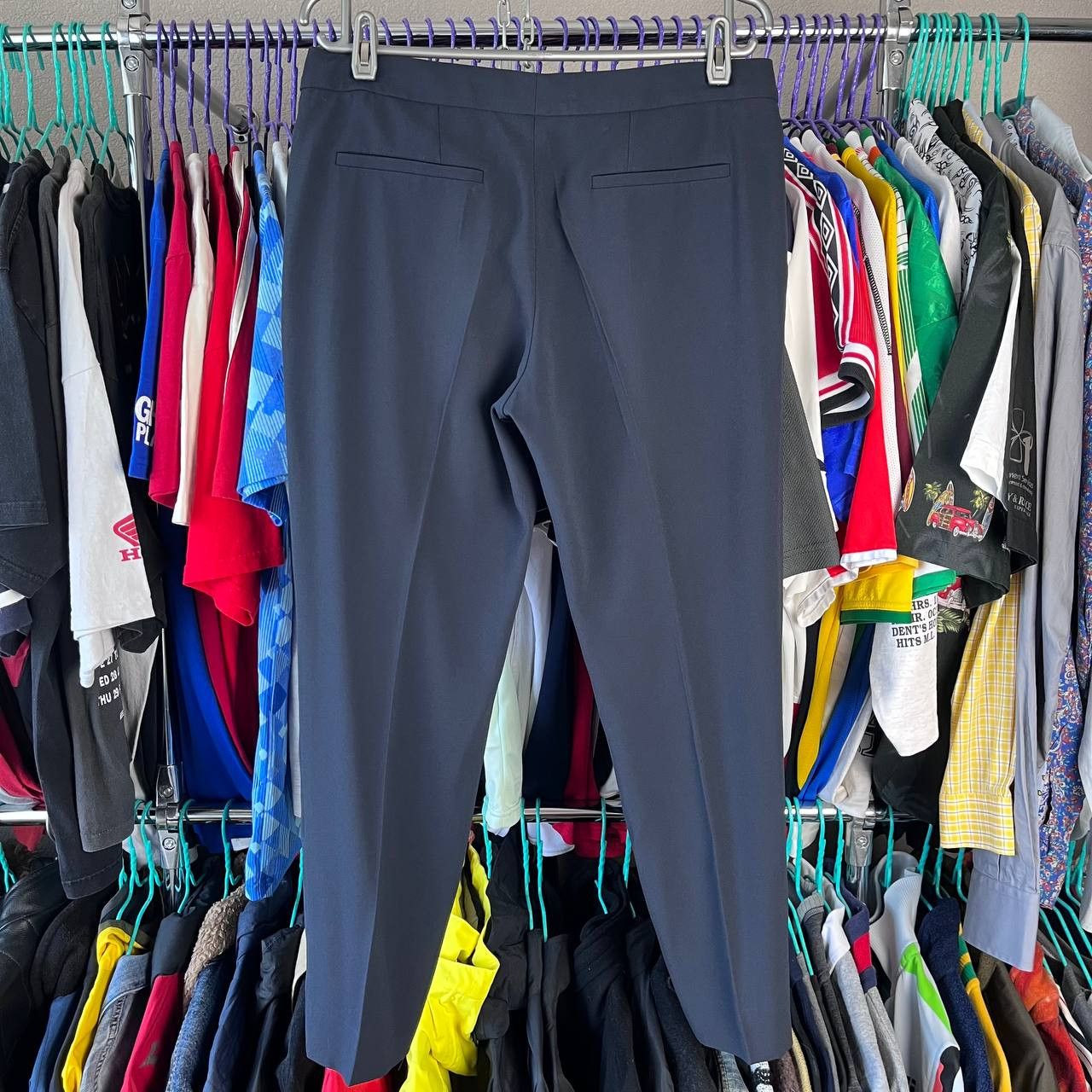 Chloe Chloe Navy Abyss Blue Pleated Front Dress Pants Trousers Size 26" / US 2 / IT 38 - 4 Thumbnail
