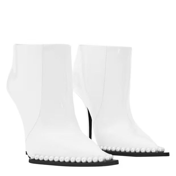 Dolce & Gabbana o1g2r1mq1024 Patent Leather Ankle Boots in Bianco Size US 7 / IT 37 - 2 Thumbnail
