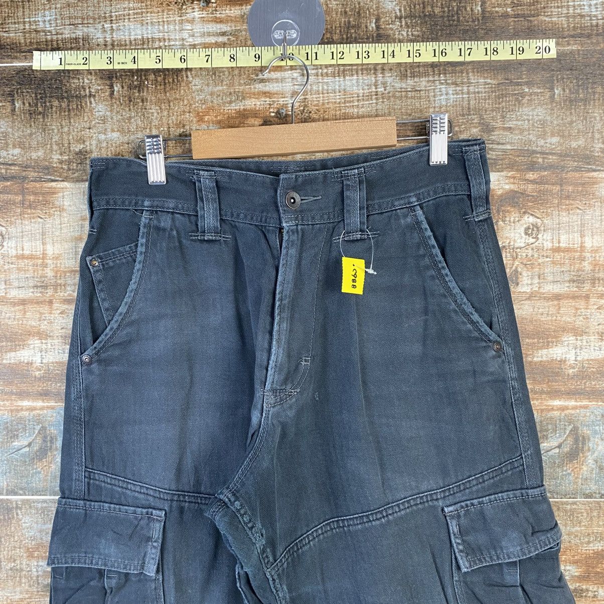 Japanese Brand DL Even River Dark Blue Cargo Multipocket Pants #C988 Size US 28 / EU 44 - 4 Thumbnail